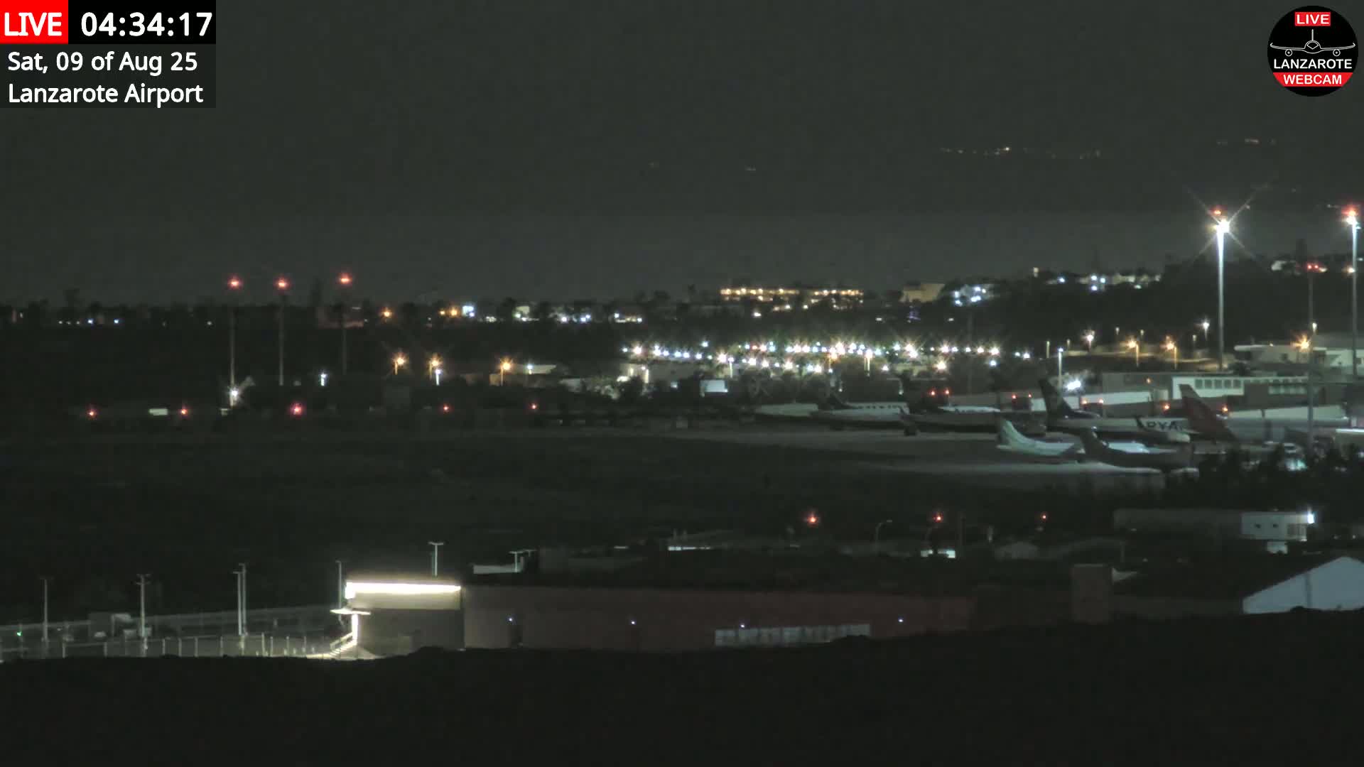 Lanzarote Airport from Outside Live Cam ACE/GCRR - Canary Islands - Las Palmas - Spain