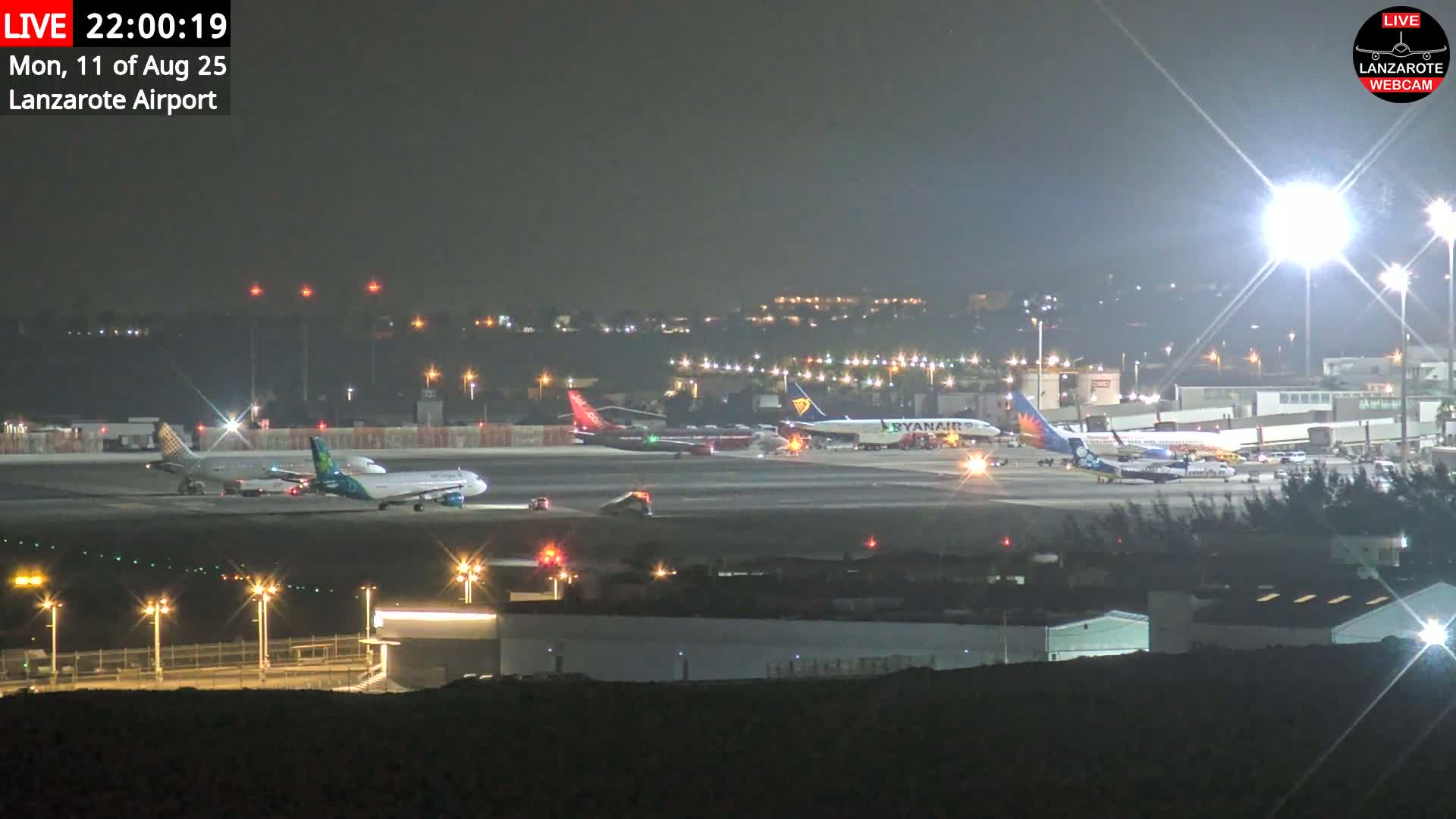 Lanzarote Airport from Outside Live Cam ACE/GCRR - Canary Islands - Las Palmas - Spain
