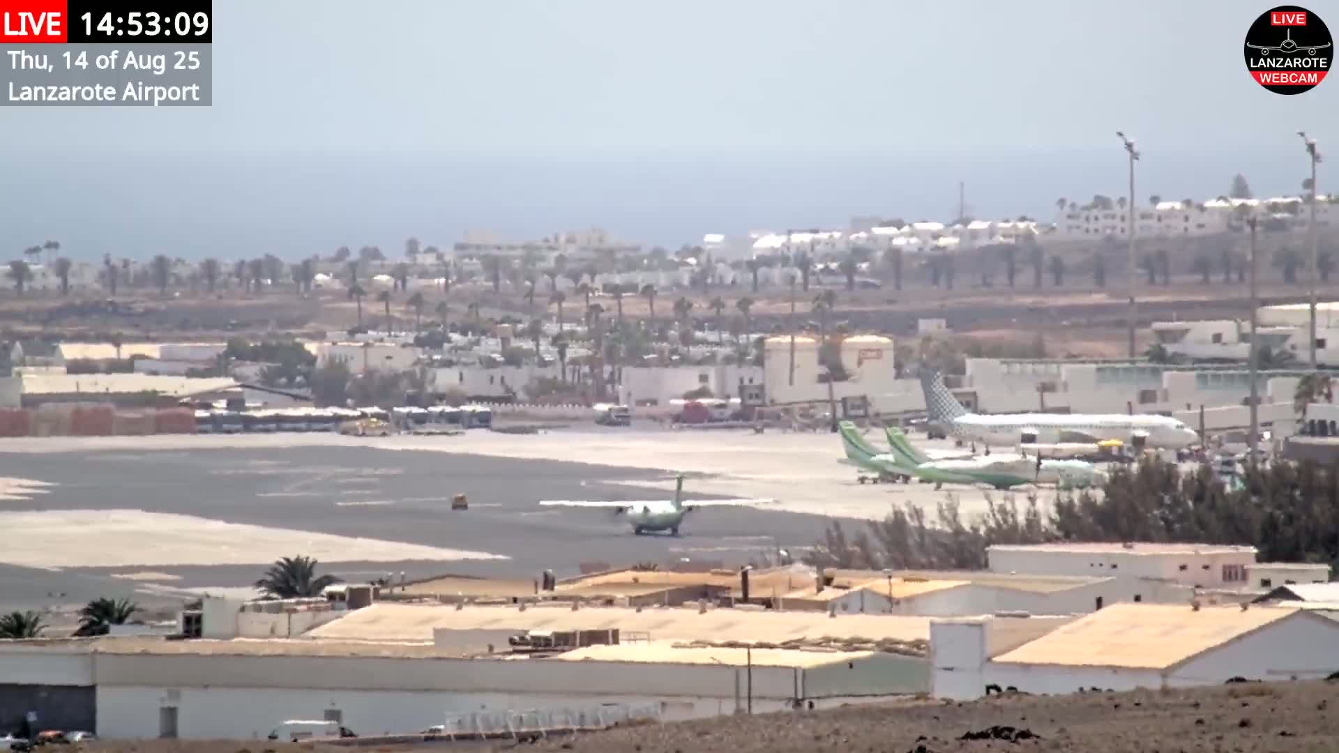 Lanzarote Airport from Outside Live Cam ACE/GCRR - Canary Islands - Las Palmas - Spain