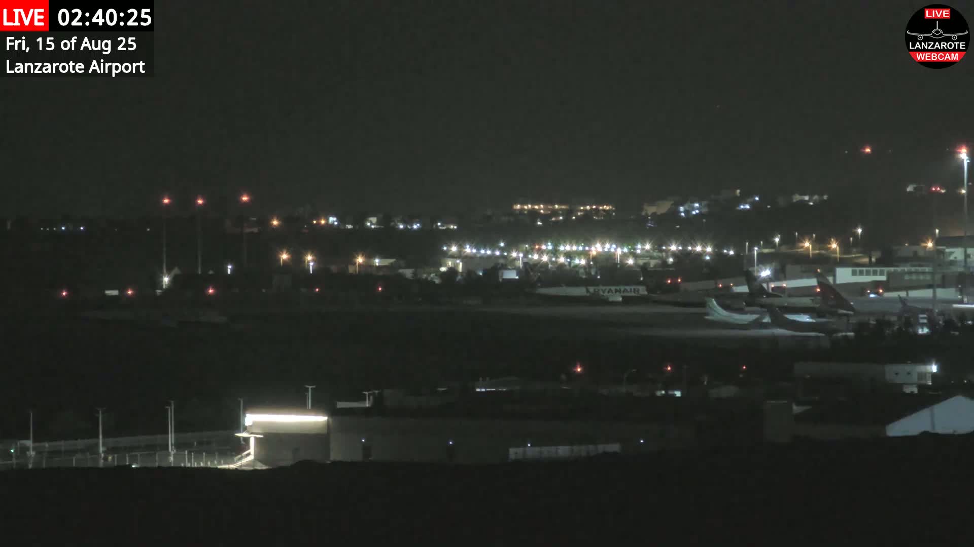 Lanzarote Airport from Outside Live Cam ACE/GCRR - Canary Islands - Las Palmas - Spain
