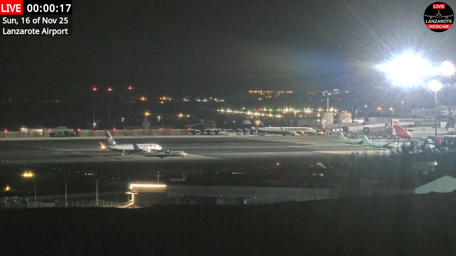 Lanzarote Airport from Outside Live Cam ACE/GCRR - Canary Islands - Las Palmas - Spain