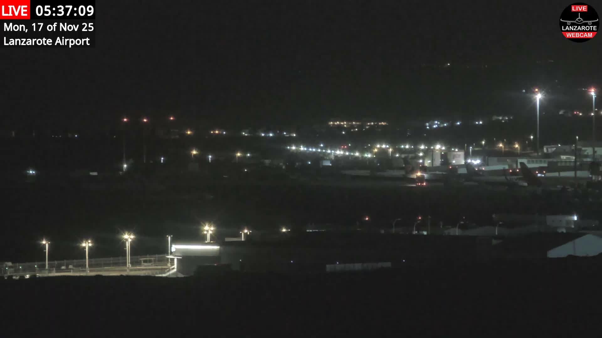 Lanzarote Airport from Outside Live Cam ACE/GCRR - Canary Islands - Las Palmas - Spain