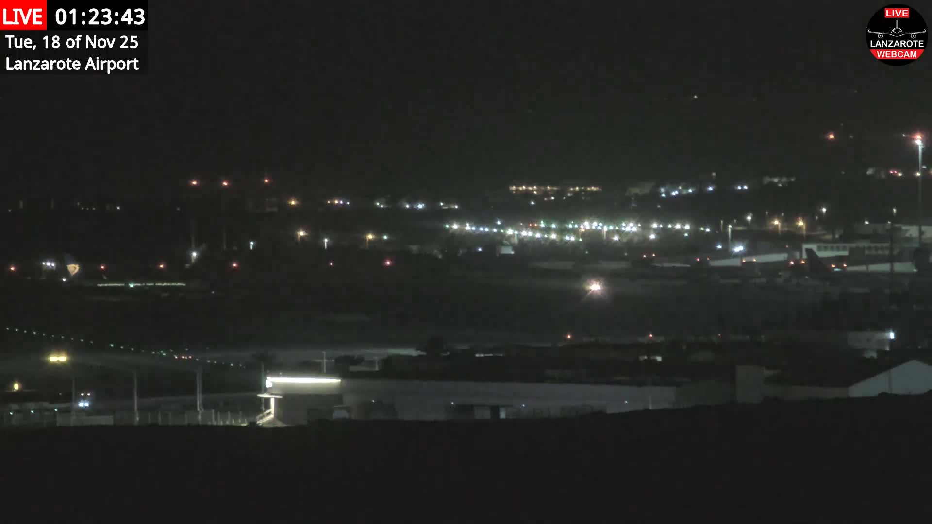 Lanzarote Airport from Outside Live Cam ACE/GCRR - Canary Islands - Las Palmas - Spain