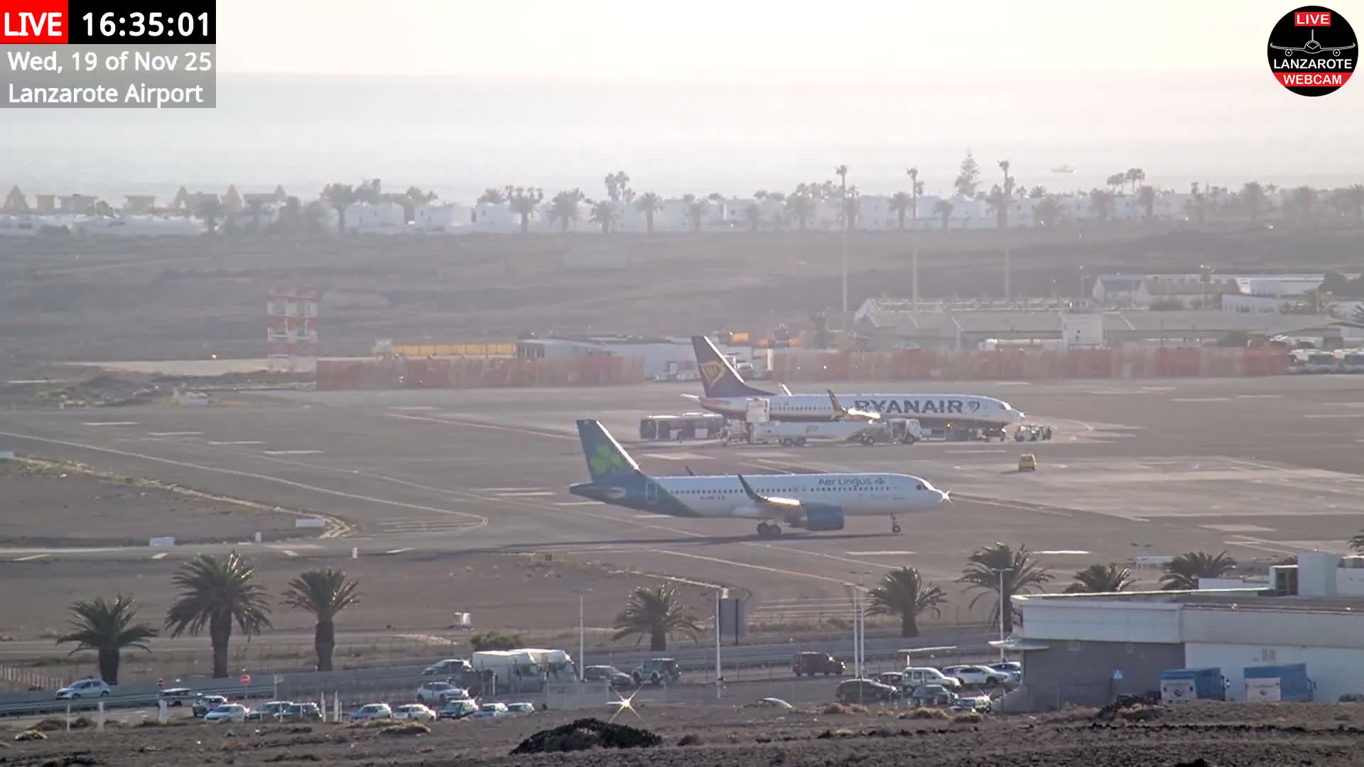 Lanzarote Airport from Outside Live Cam ACE/GCRR - Canary Islands - Las Palmas - Spain