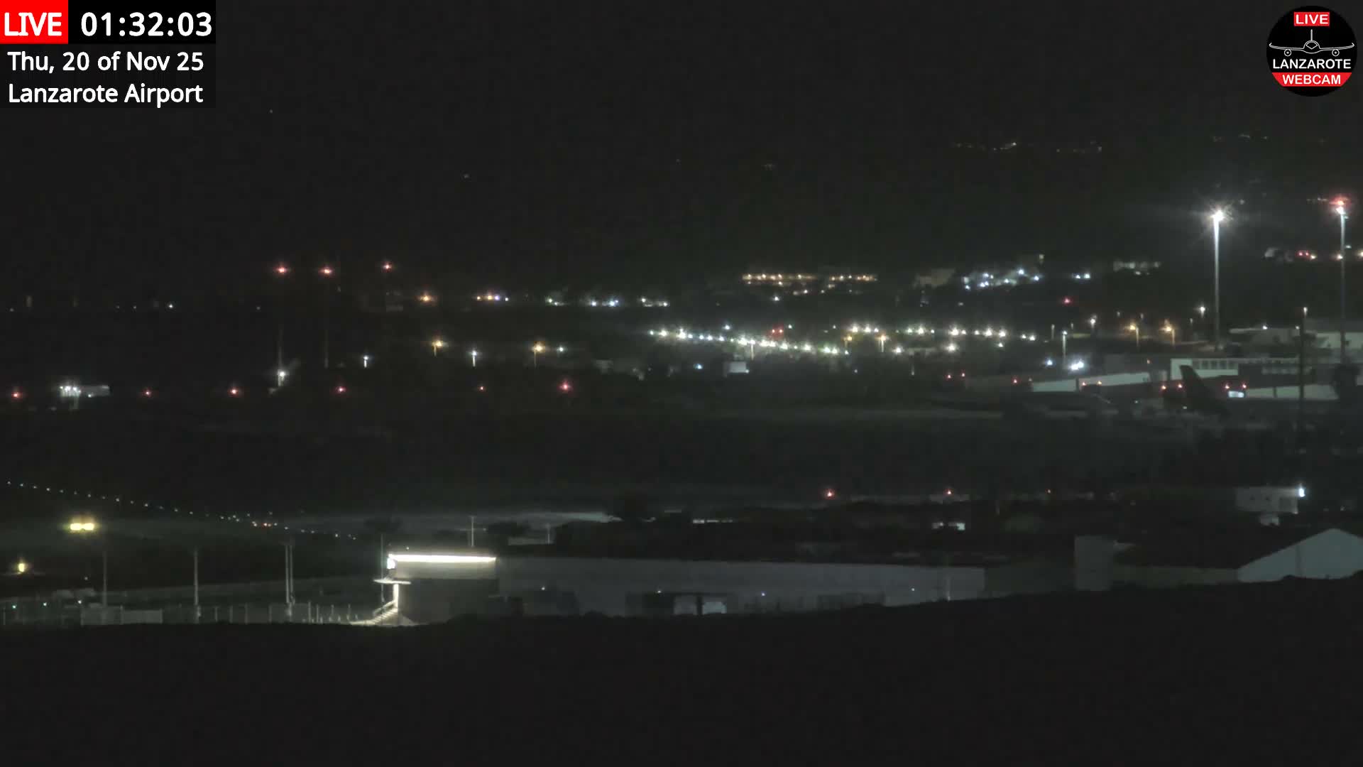 Lanzarote Airport from Outside Live Cam ACE/GCRR - Canary Islands - Las Palmas - Spain