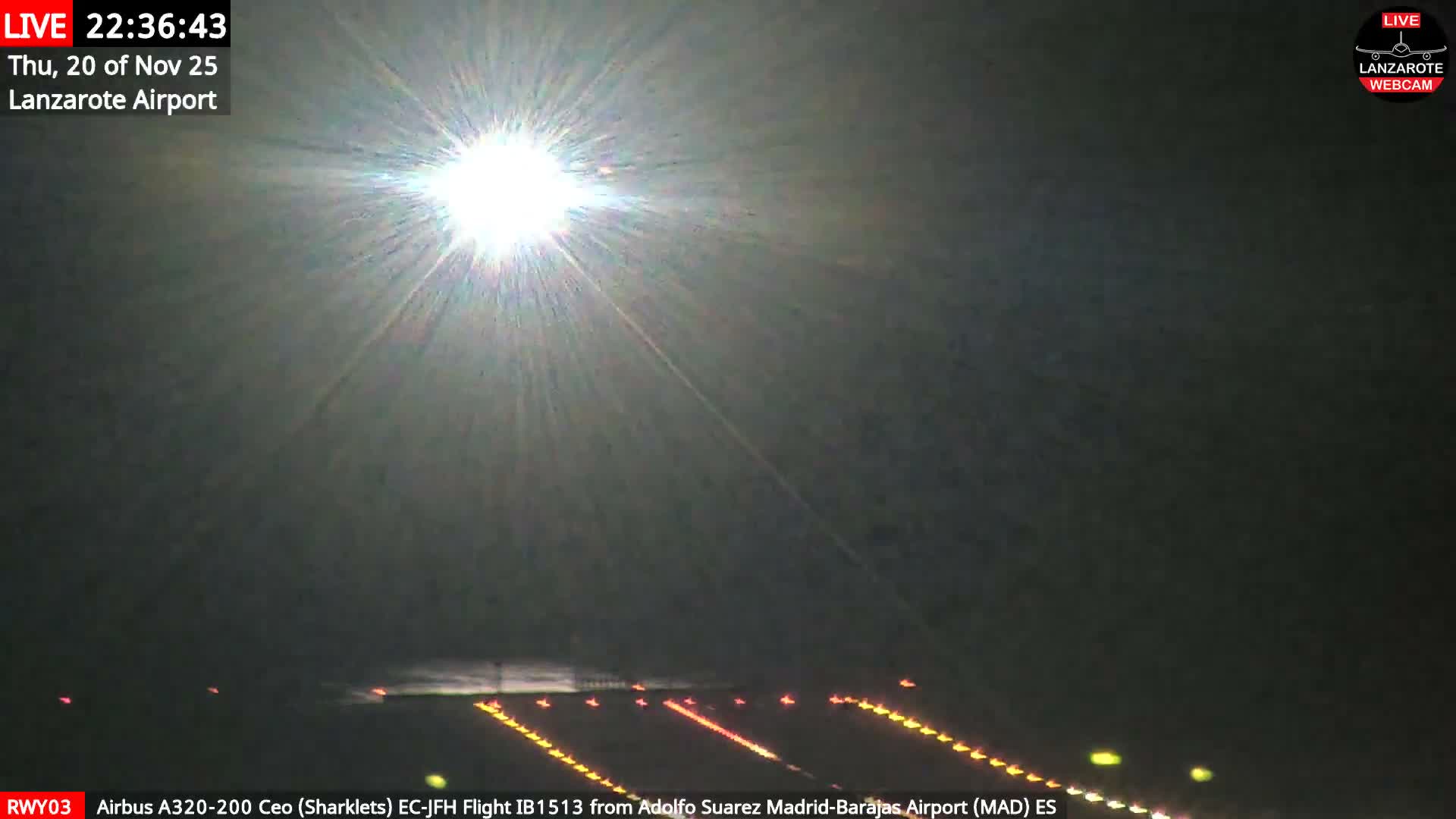 Lanzarote Airport from Outside Live Cam ACE/GCRR - Canary Islands - Las Palmas - Spain