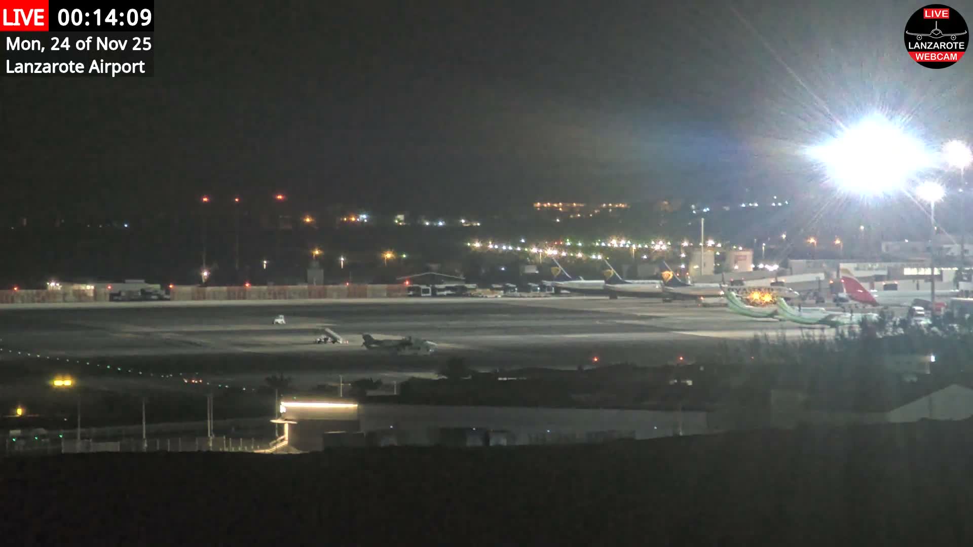 Lanzarote Airport from Outside Live Cam ACE/GCRR - Canary Islands - Las Palmas - Spain