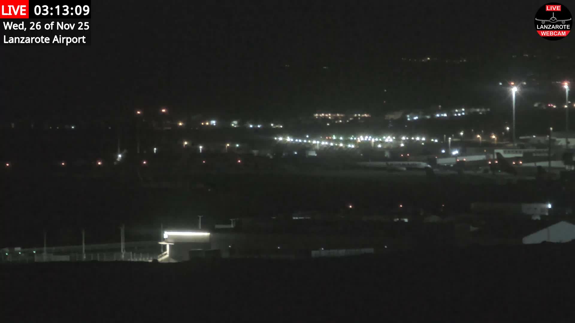 Lanzarote Airport from Outside Live Cam ACE/GCRR - Canary Islands - Las Palmas - Spain