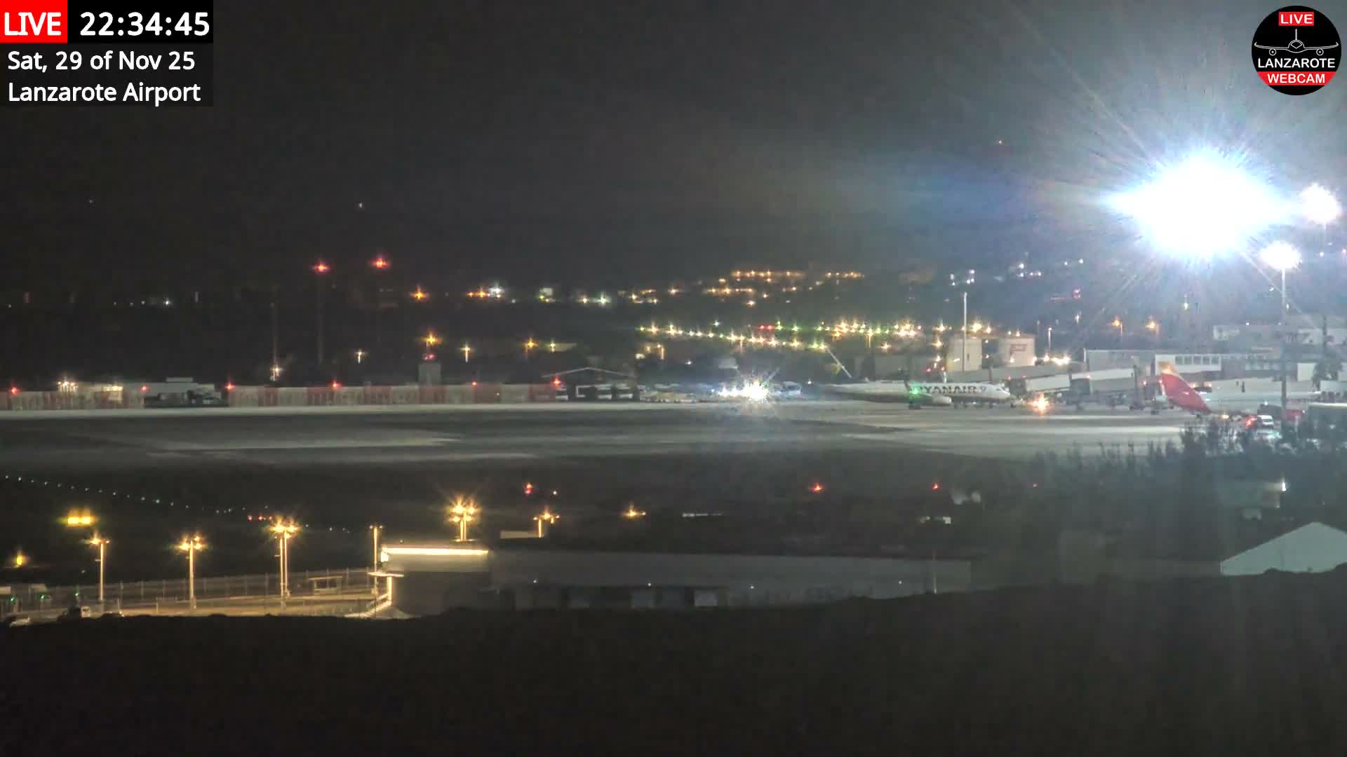 Lanzarote Airport from Outside Live Cam ACE/GCRR - Canary Islands - Las Palmas - Spain