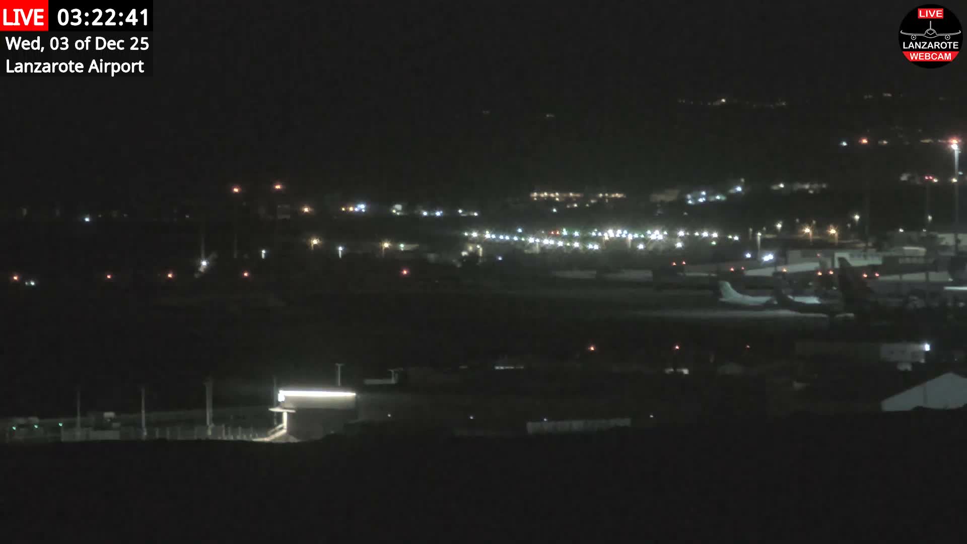 Lanzarote Airport from Outside Live Cam ACE/GCRR - Canary Islands - Las Palmas - Spain