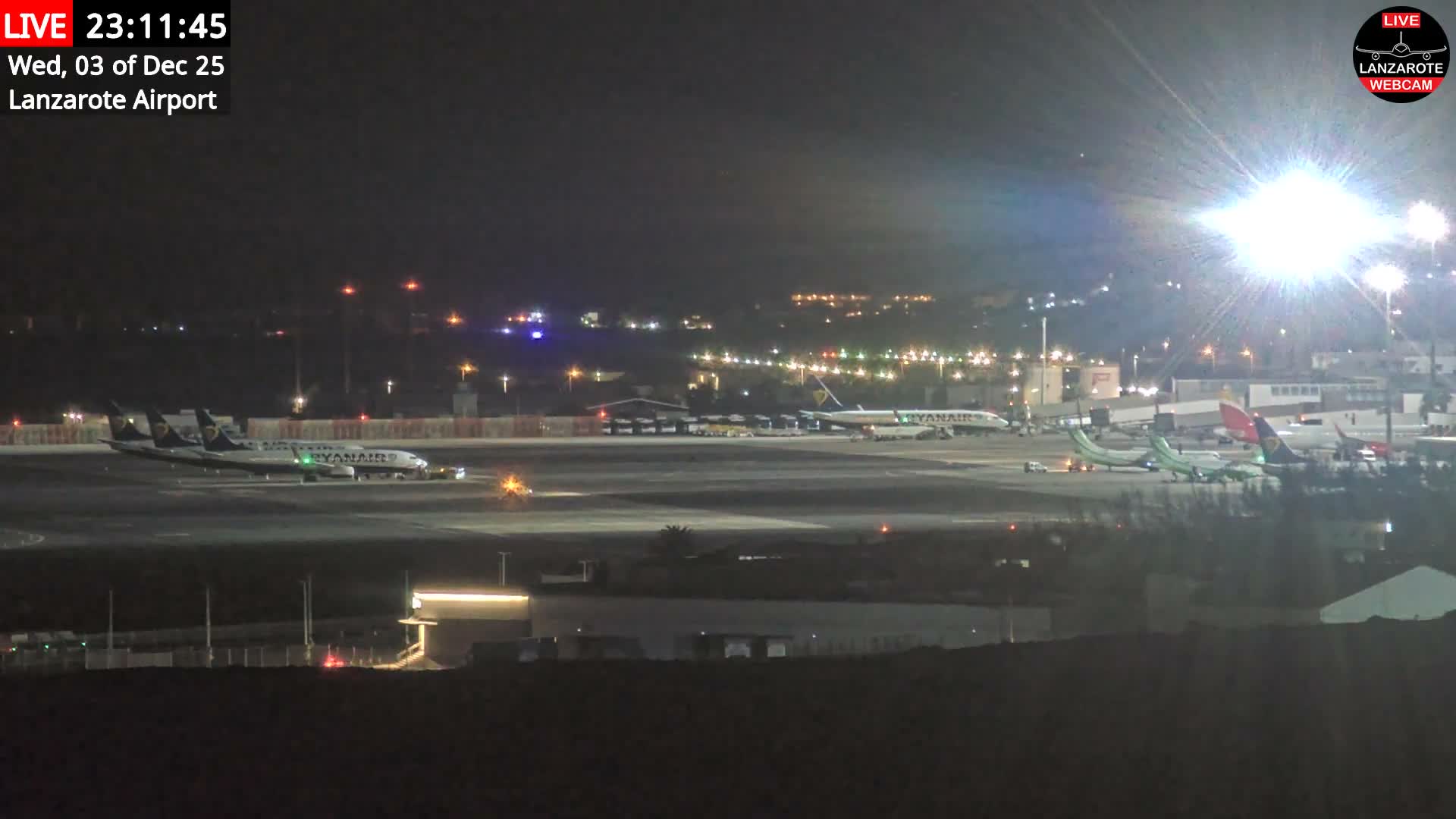 Lanzarote Airport from Outside Live Cam ACE/GCRR - Canary Islands - Las Palmas - Spain