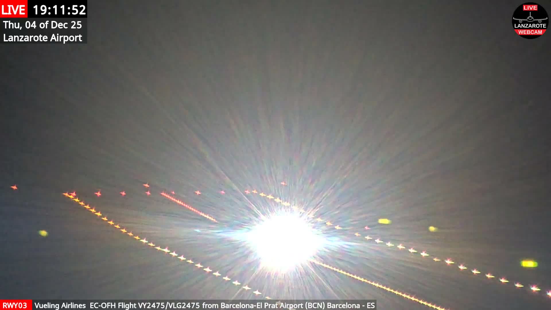 Lanzarote Airport from Outside Live Cam ACE/GCRR - Canary Islands - Las Palmas - Spain