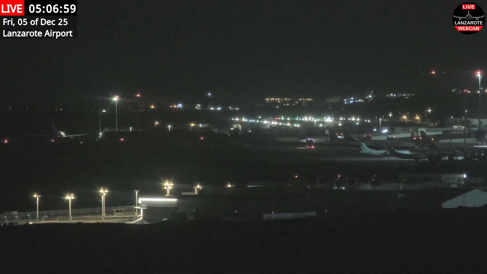 Lanzarote Airport from Outside Live Cam ACE/GCRR - Canary Islands - Las Palmas - Spain