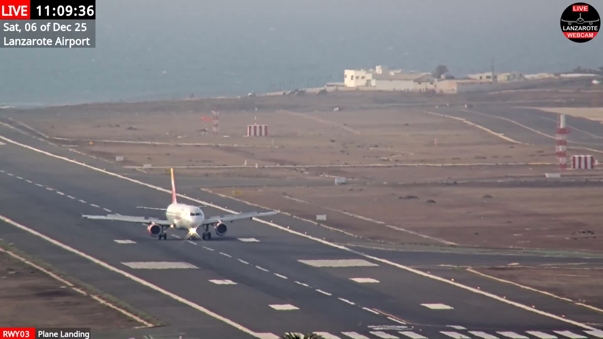 Lanzarote Airport from Outside Live Cam ACE/GCRR - Canary Islands - Las Palmas - Spain