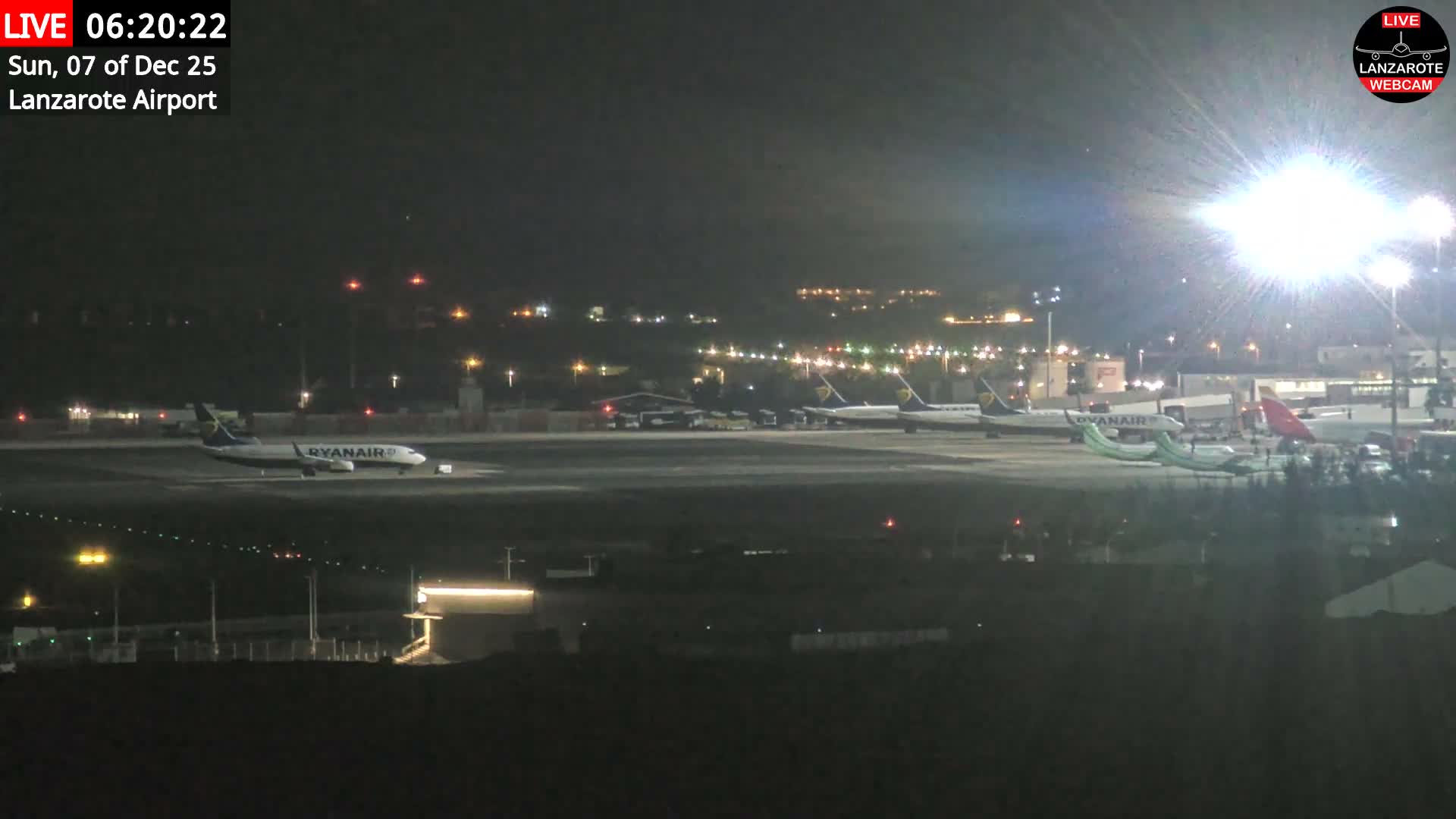 Lanzarote Airport from Outside Live Cam ACE/GCRR - Canary Islands - Las Palmas - Spain
