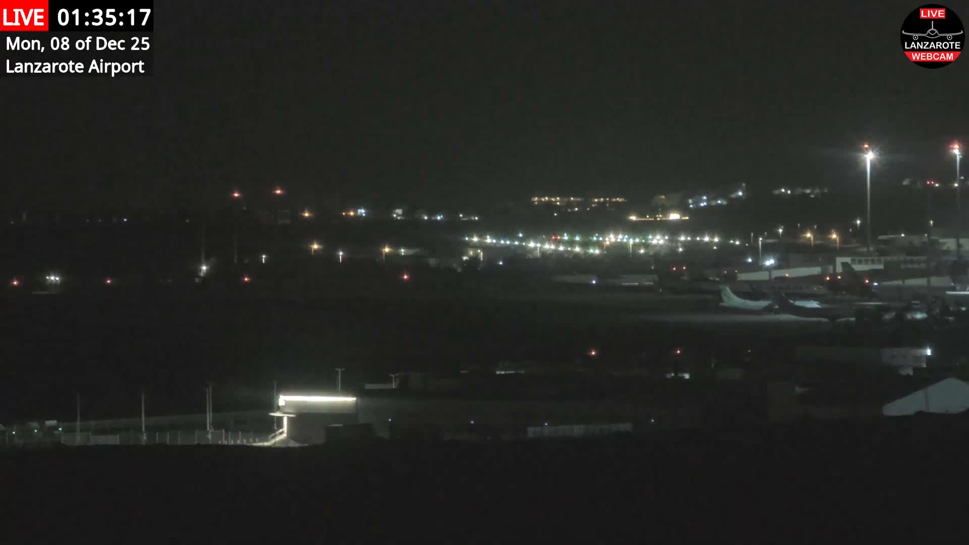 Lanzarote Airport from Outside Live Cam ACE/GCRR - Canary Islands - Las Palmas - Spain