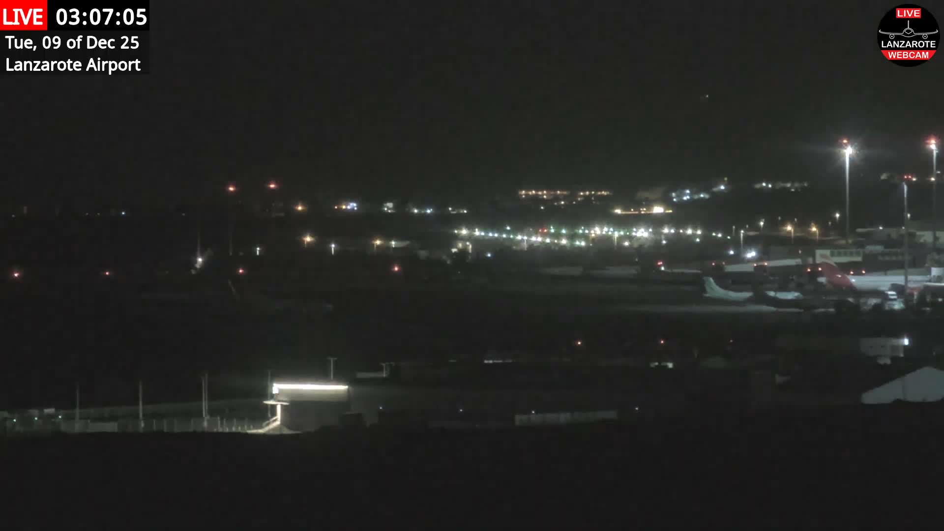 Lanzarote Airport from Outside Live Cam ACE/GCRR - Canary Islands - Las Palmas - Spain