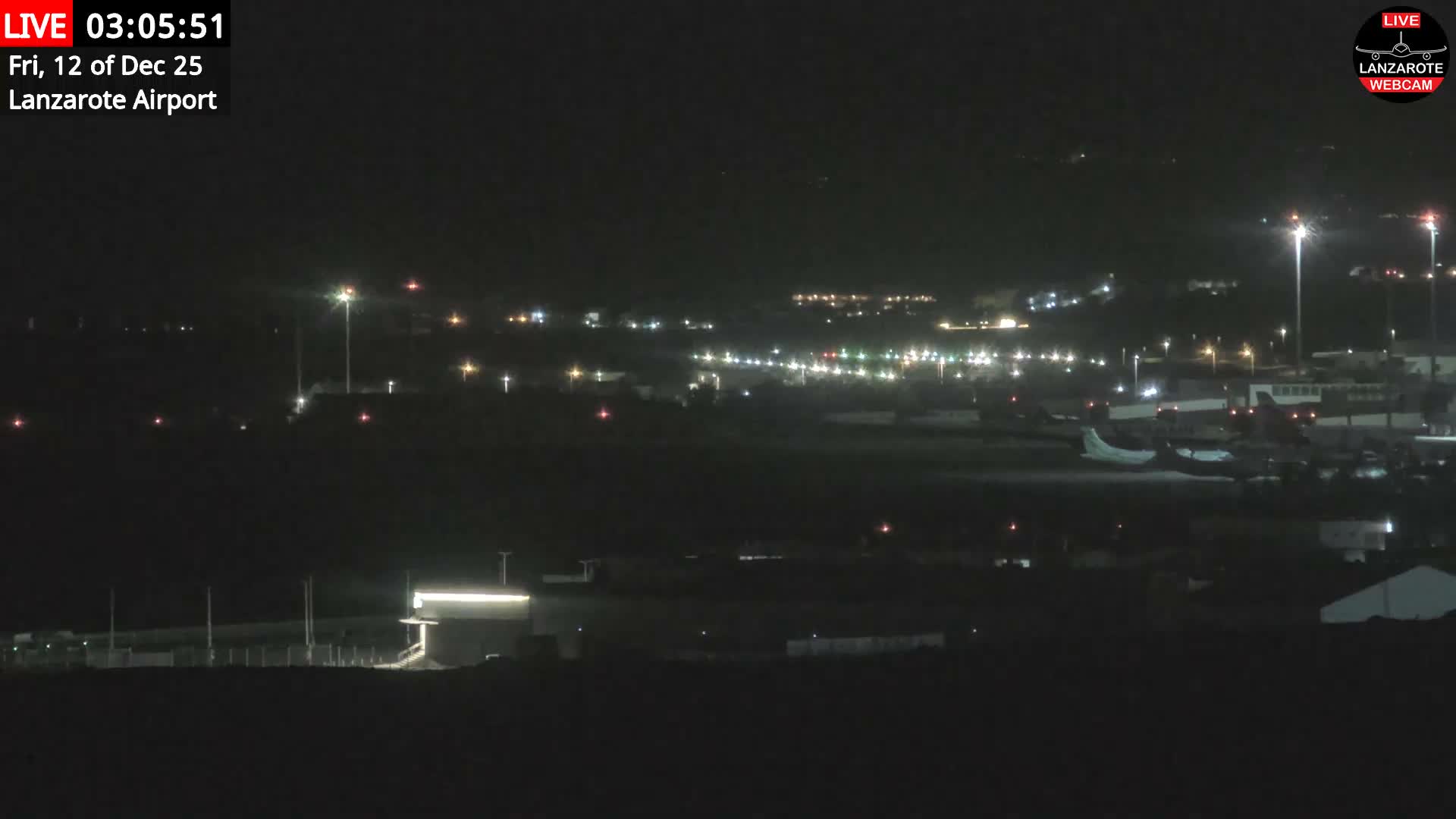 Lanzarote Airport from Outside Live Cam ACE/GCRR - Canary Islands - Las Palmas - Spain