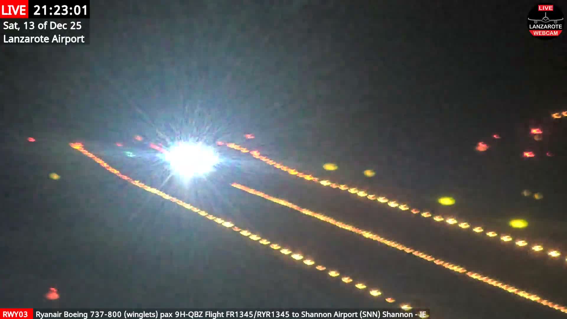 Lanzarote Airport from Outside Live Cam ACE/GCRR - Canary Islands - Las Palmas - Spain