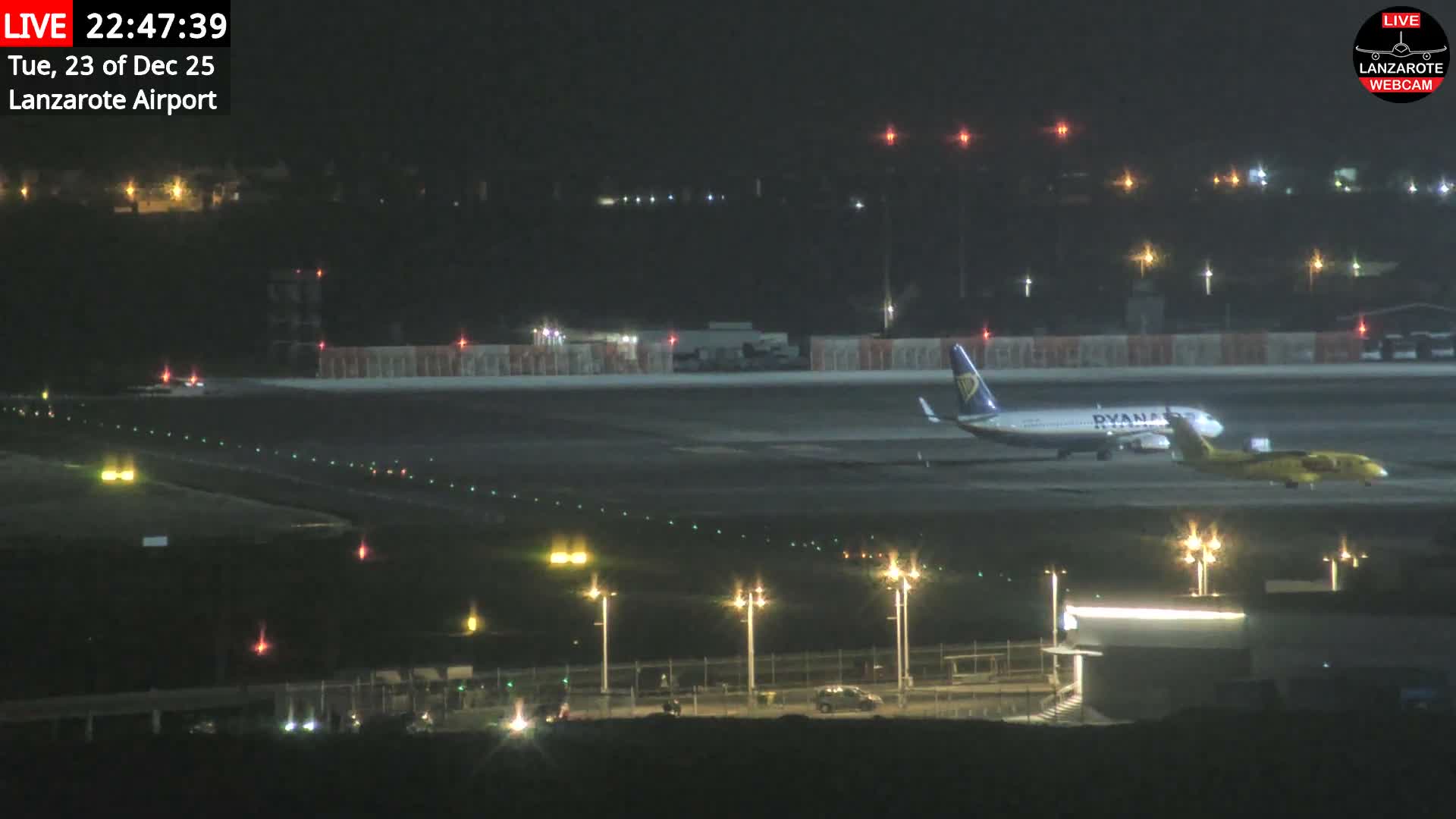 Lanzarote Airport from Outside Live Cam ACE/GCRR - Canary Islands - Las Palmas - Spain
