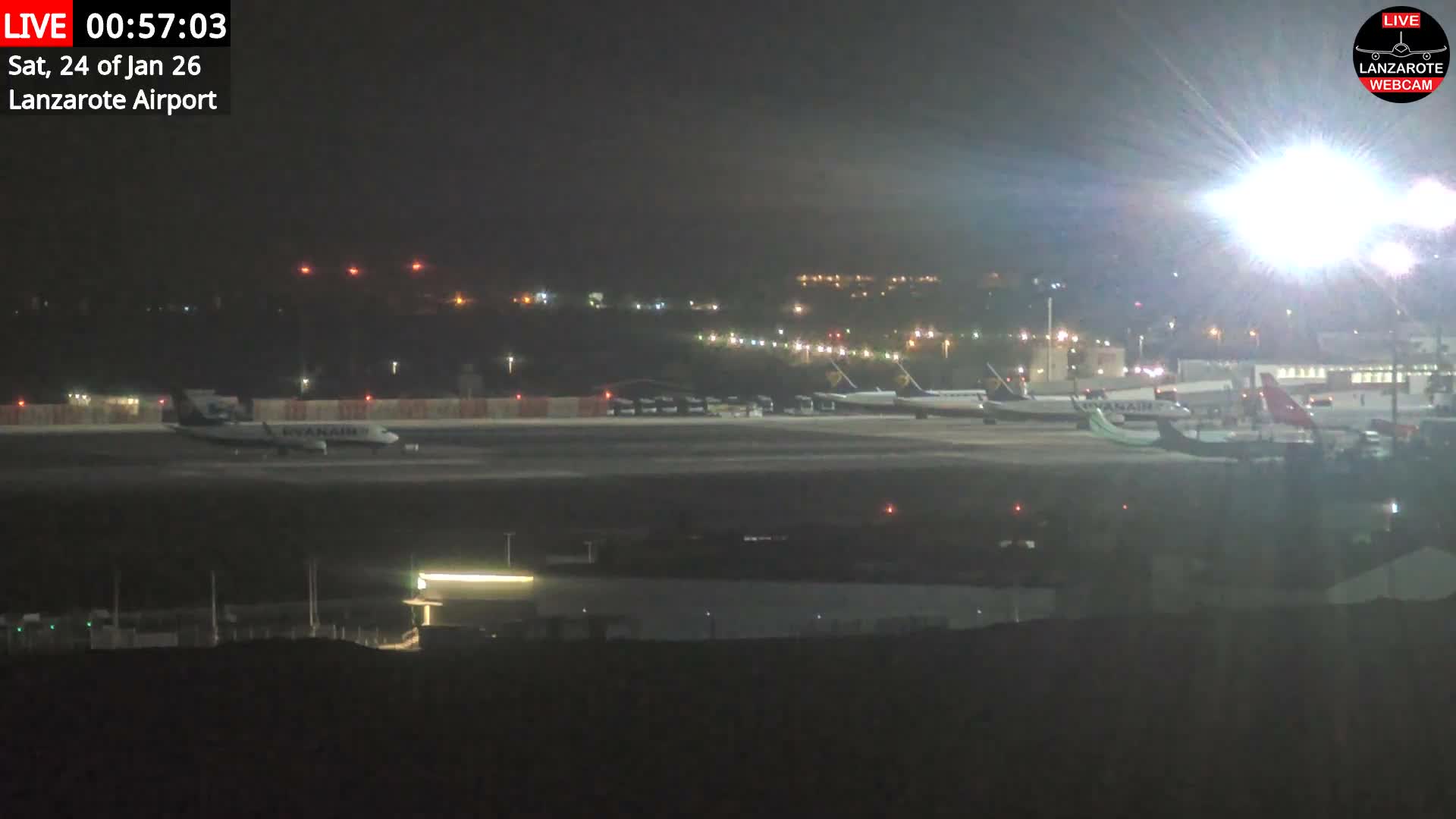 Lanzarote Airport from Outside Live Cam ACE/GCRR - Canary Islands - Las Palmas - Spain