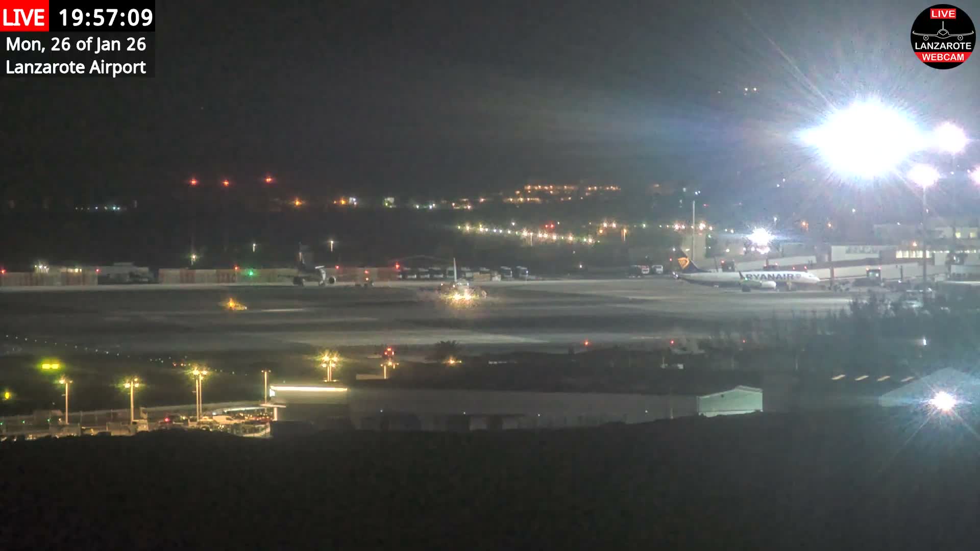 Lanzarote Airport from Outside Live Cam ACE/GCRR - Canary Islands - Las Palmas - Spain