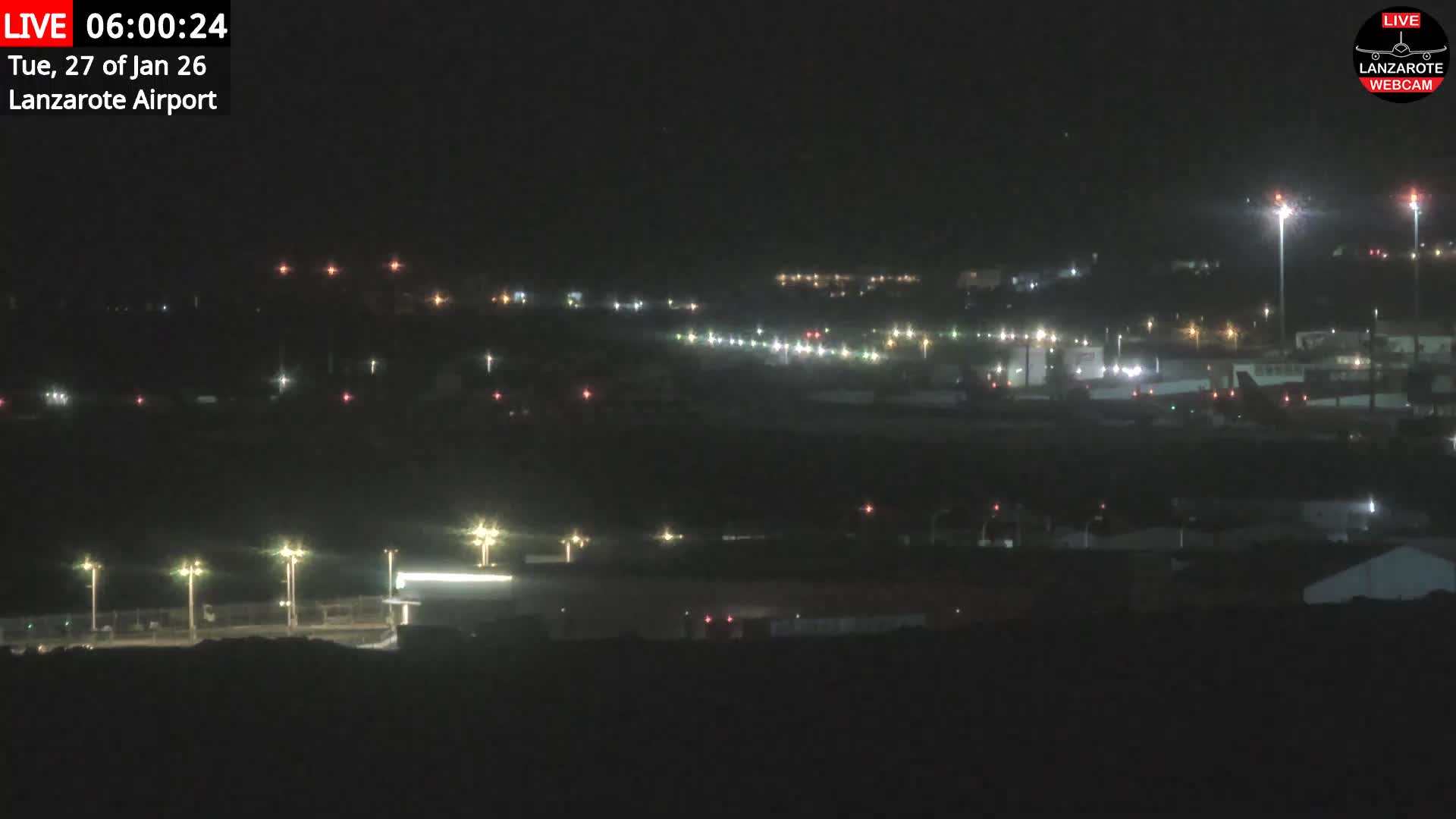Lanzarote Airport from Outside Live Cam ACE/GCRR - Canary Islands - Las Palmas - Spain