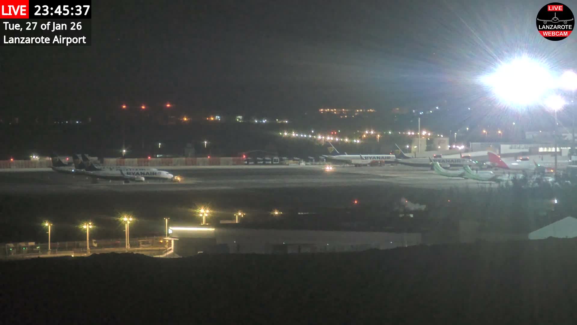 Lanzarote Airport from Outside Live Cam ACE/GCRR - Canary Islands - Las Palmas - Spain