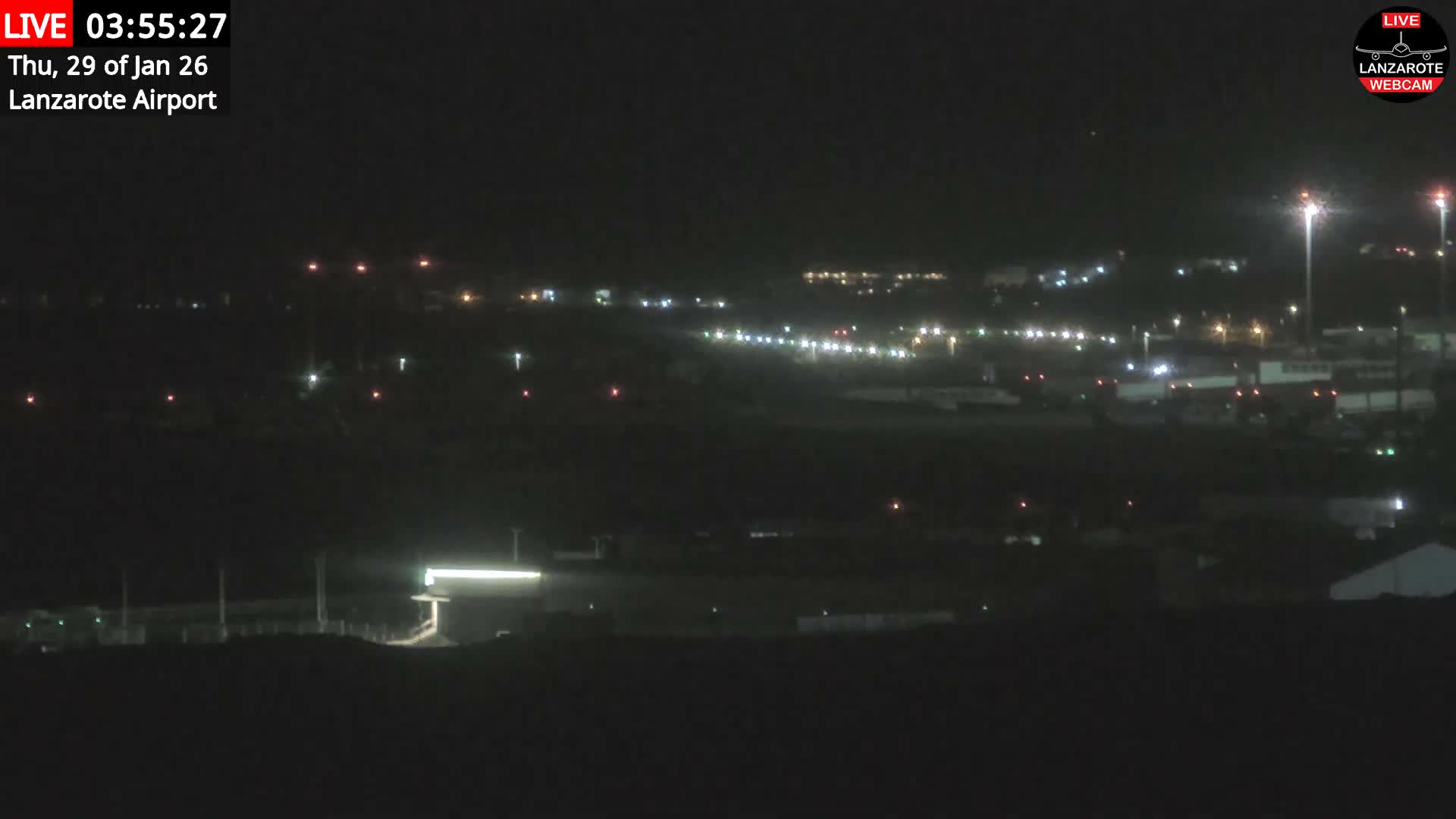 Lanzarote Airport from Outside Live Cam ACE/GCRR - Canary Islands - Las Palmas - Spain