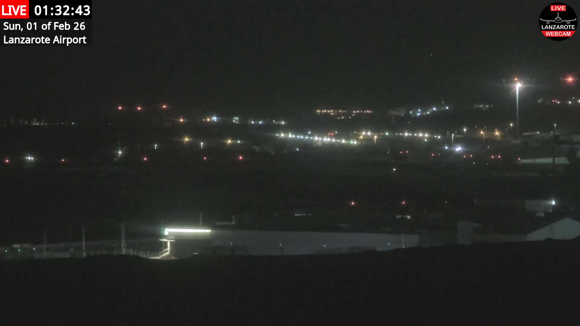Lanzarote Airport from Outside Live Cam ACE/GCRR - Canary Islands - Las Palmas - Spain