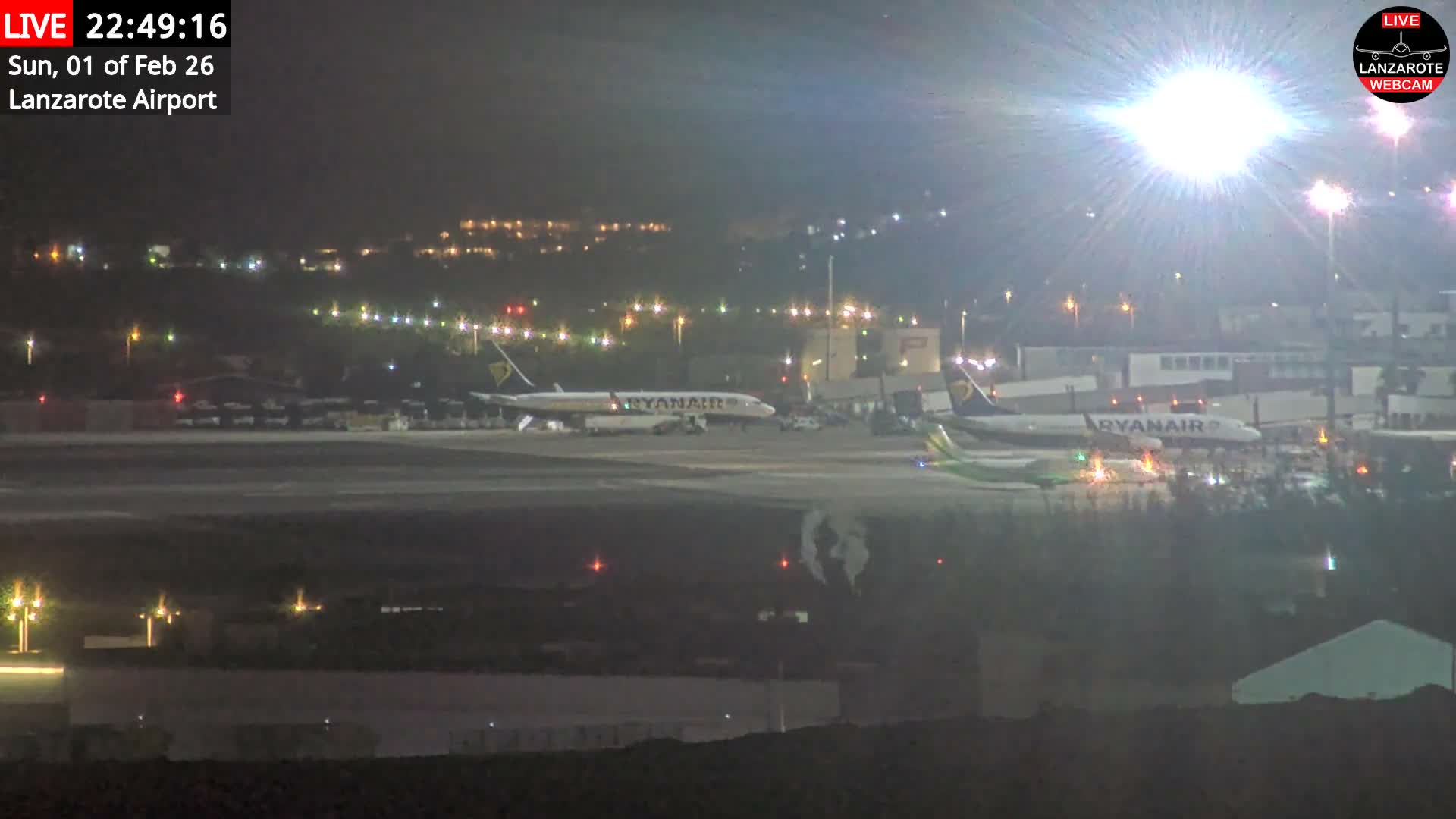 Lanzarote Airport from Outside Live Cam ACE/GCRR - Canary Islands - Las Palmas - Spain
