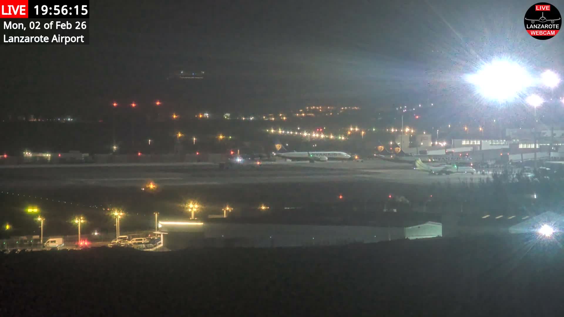 Lanzarote Airport from Outside Live Cam ACE/GCRR - Canary Islands - Las Palmas - Spain
