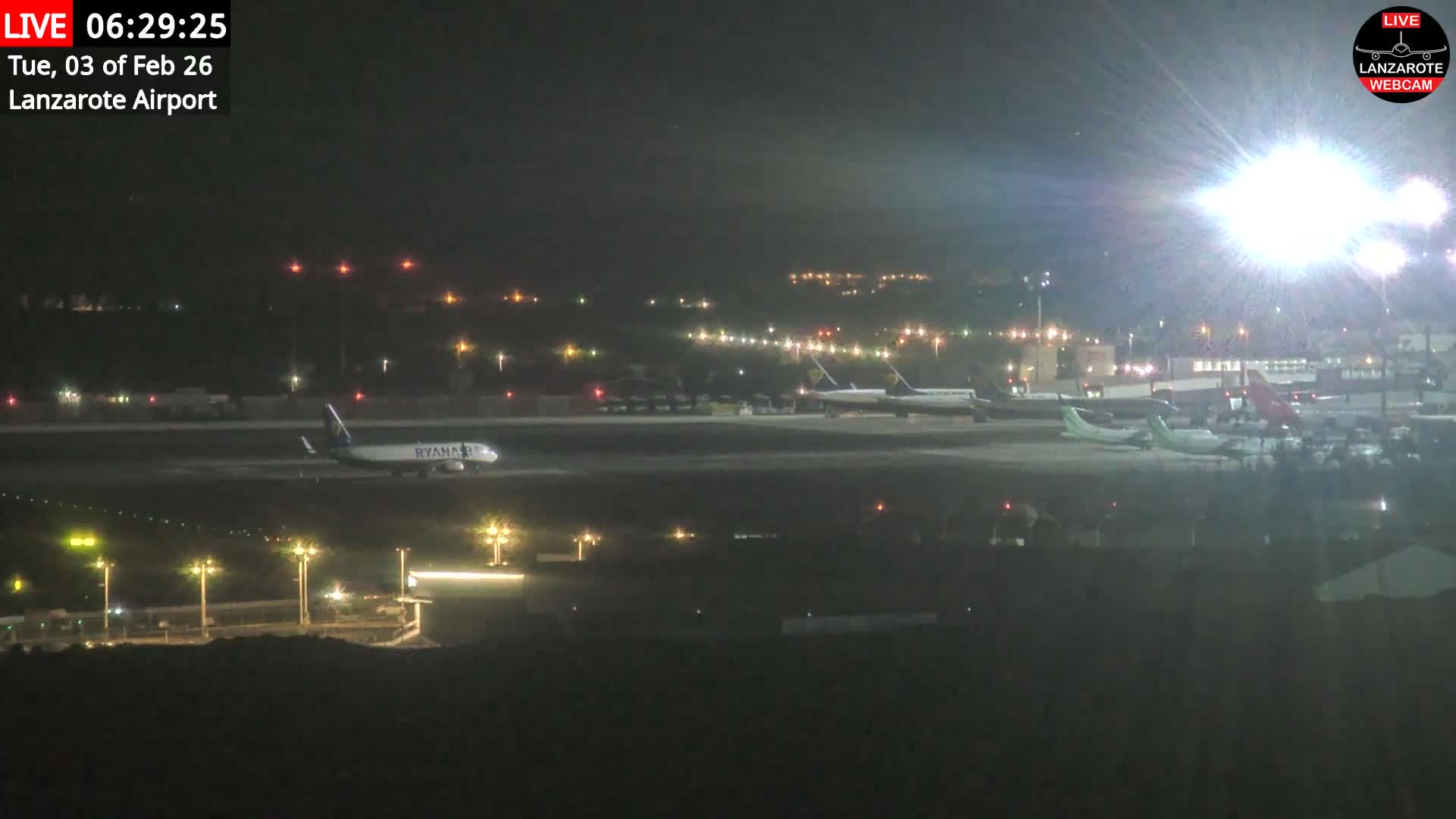 Lanzarote Airport from Outside Live Cam ACE/GCRR - Canary Islands - Las Palmas - Spain