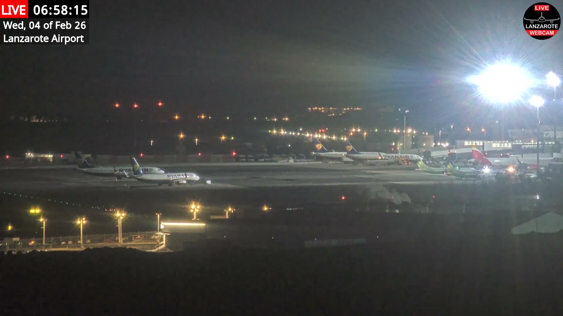 Lanzarote Airport from Outside Live Cam ACE/GCRR - Canary Islands - Las Palmas - Spain