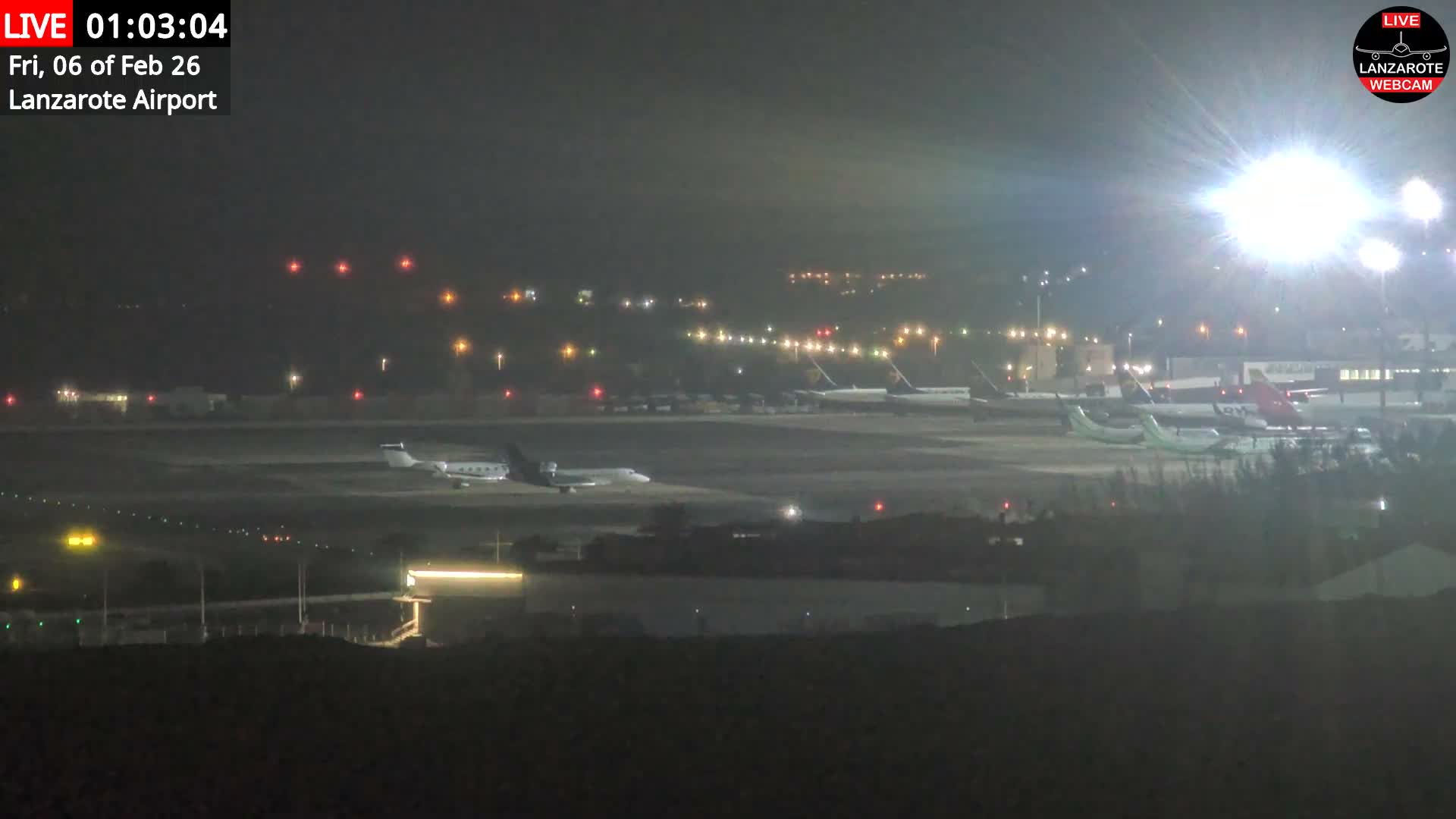 Lanzarote Airport from Outside Live Cam ACE/GCRR - Canary Islands - Las Palmas - Spain