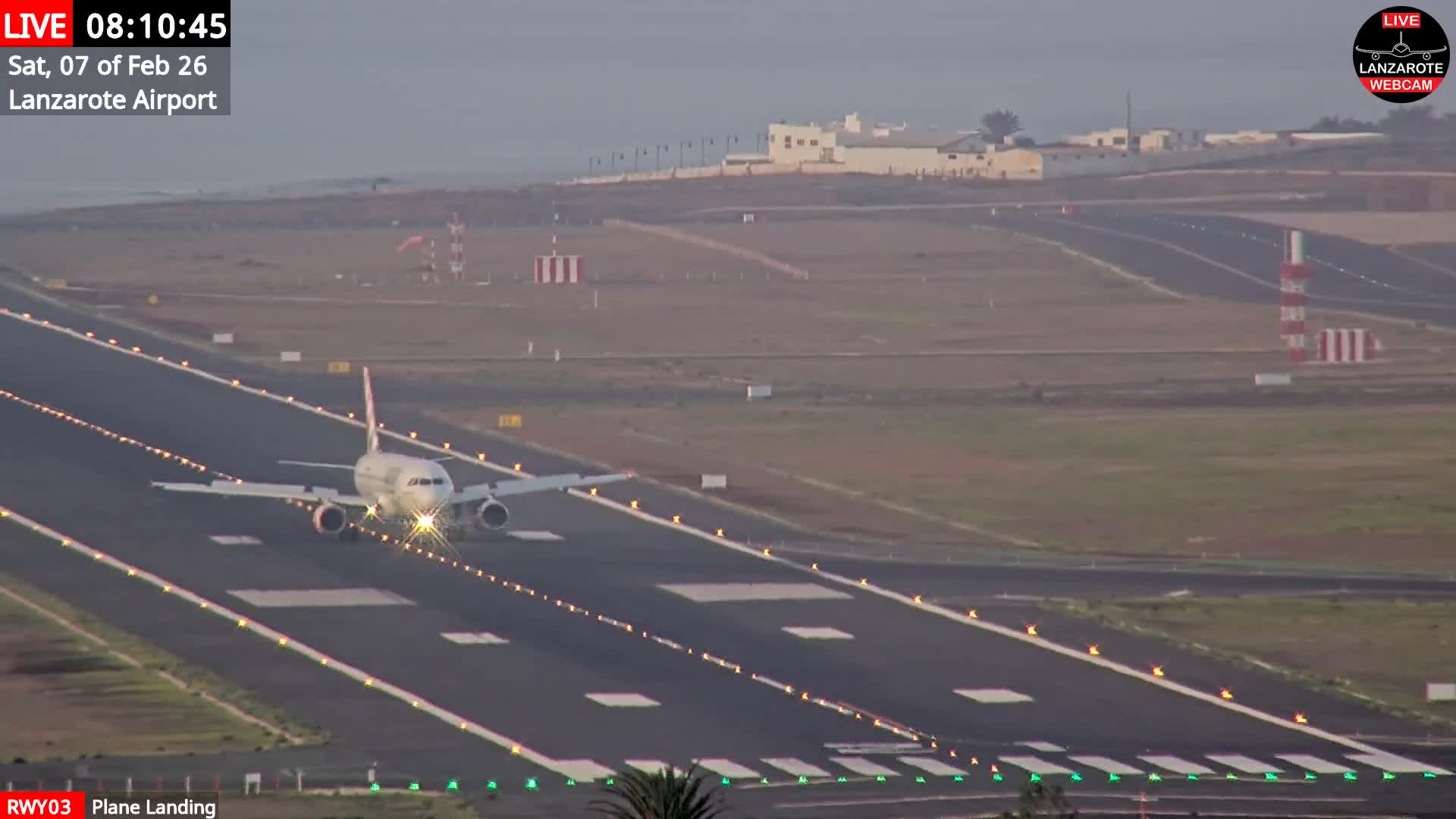 Lanzarote Airport from Outside Live Cam ACE/GCRR - Canary Islands - Las Palmas - Spain