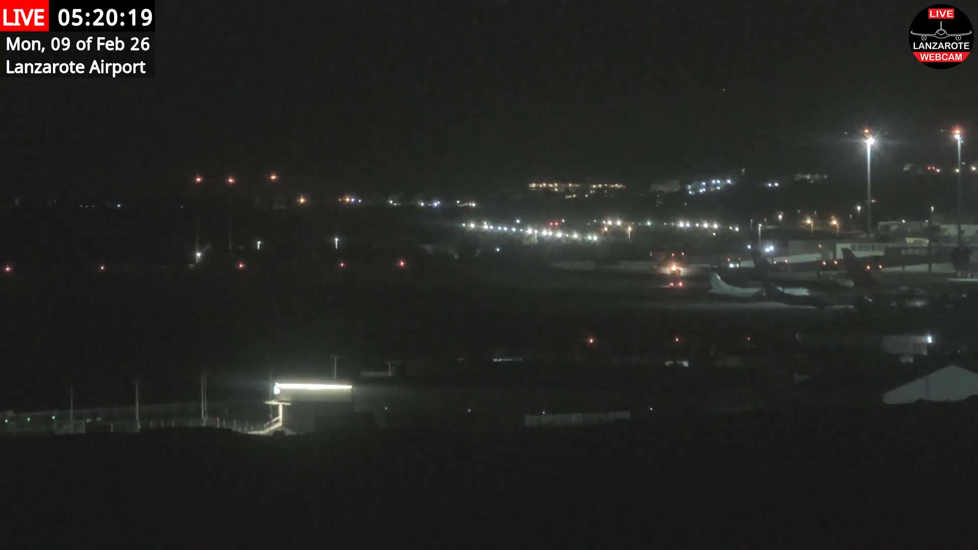 Lanzarote Airport from Outside Live Cam ACE/GCRR - Canary Islands - Las Palmas - Spain