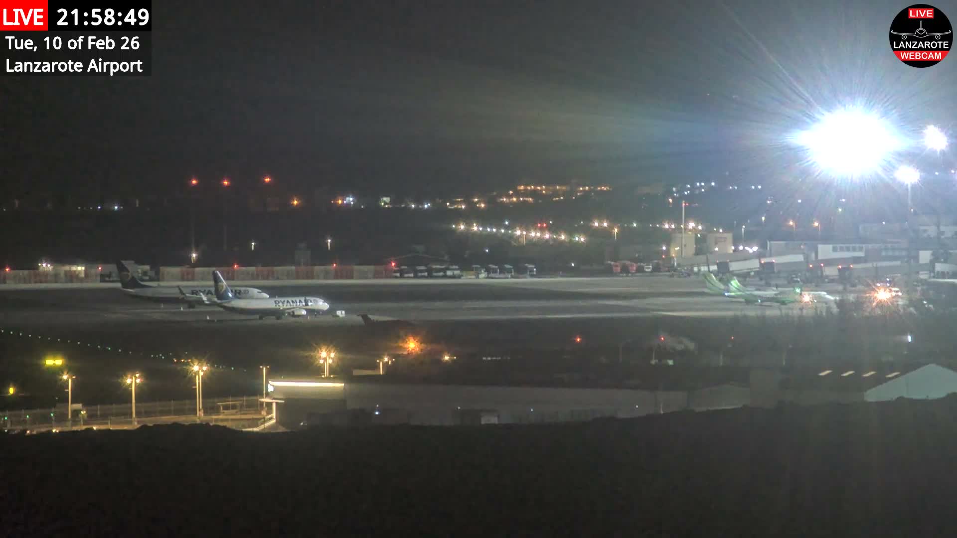 Lanzarote Airport from Outside Live Cam ACE/GCRR - Canary Islands - Las Palmas - Spain