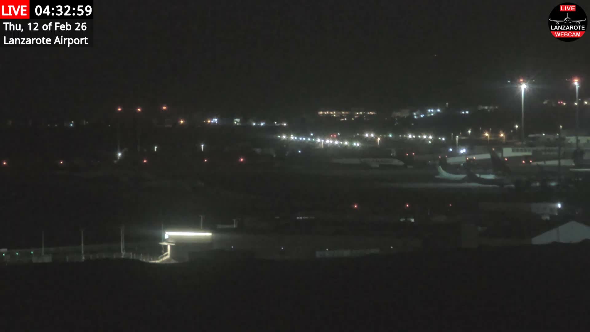 Lanzarote Airport from Outside Live Cam ACE/GCRR - Canary Islands - Las Palmas - Spain
