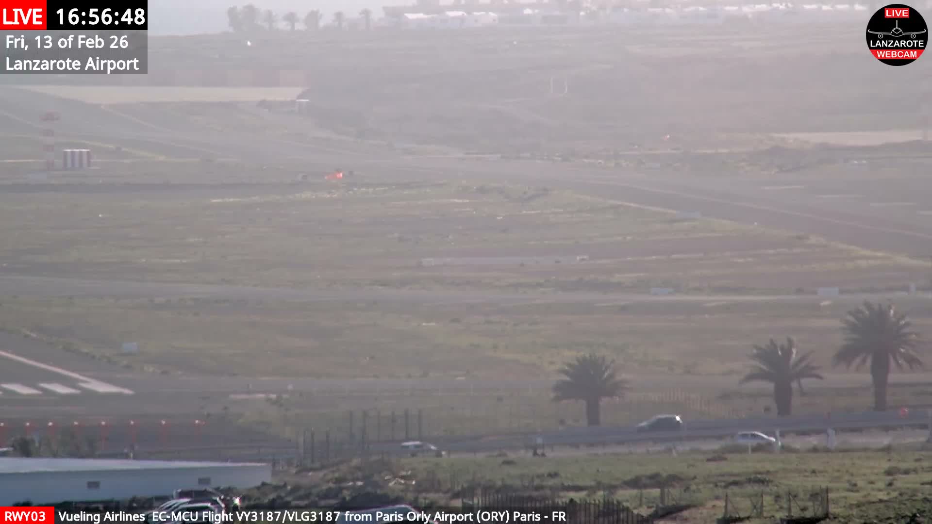 Lanzarote Airport from Outside Live Cam ACE/GCRR - Canary Islands - Las Palmas - Spain