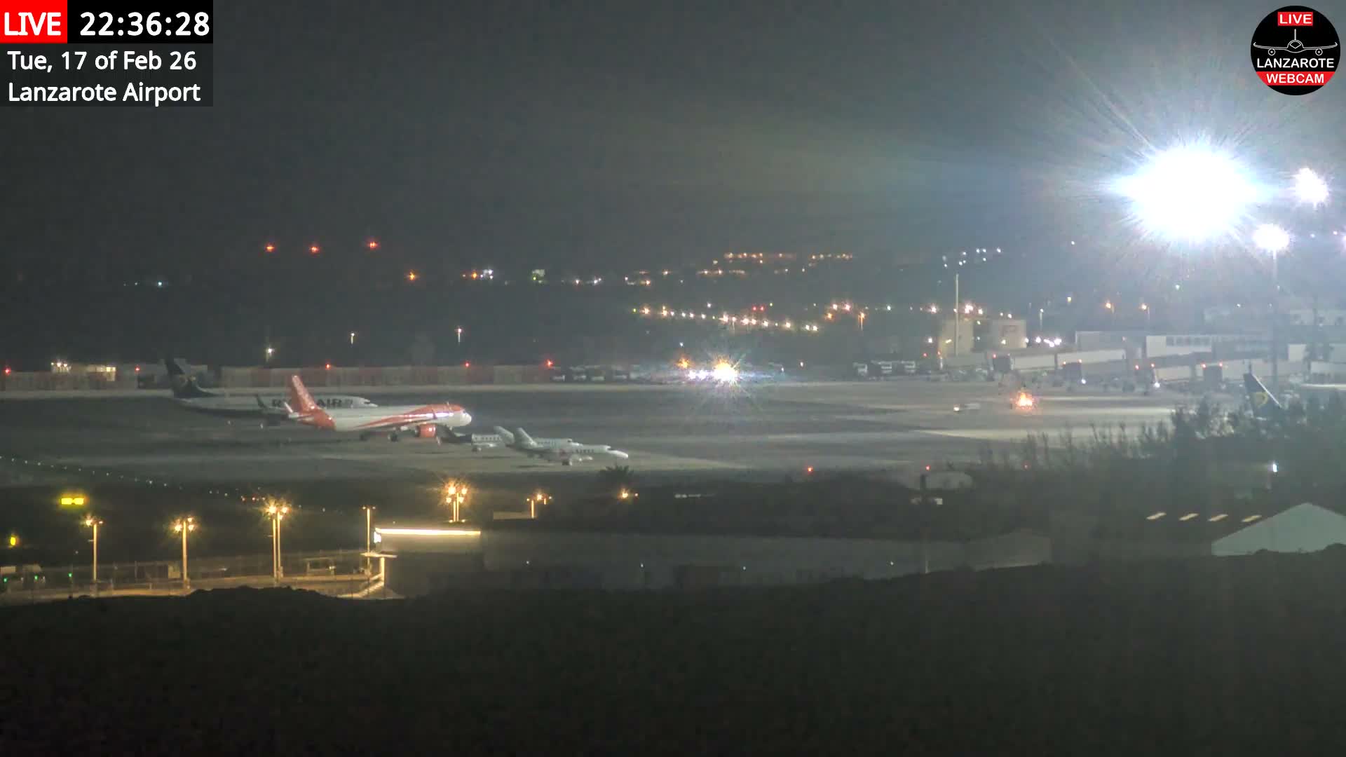 Lanzarote Airport from Outside Live Cam ACE/GCRR - Canary Islands - Las Palmas - Spain