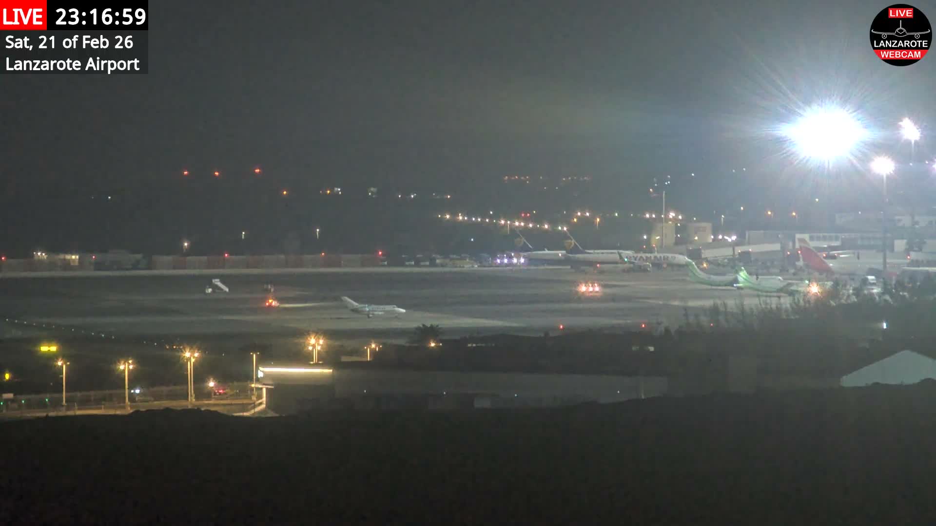 Lanzarote Airport from Outside Live Cam ACE/GCRR - Canary Islands - Las Palmas - Spain