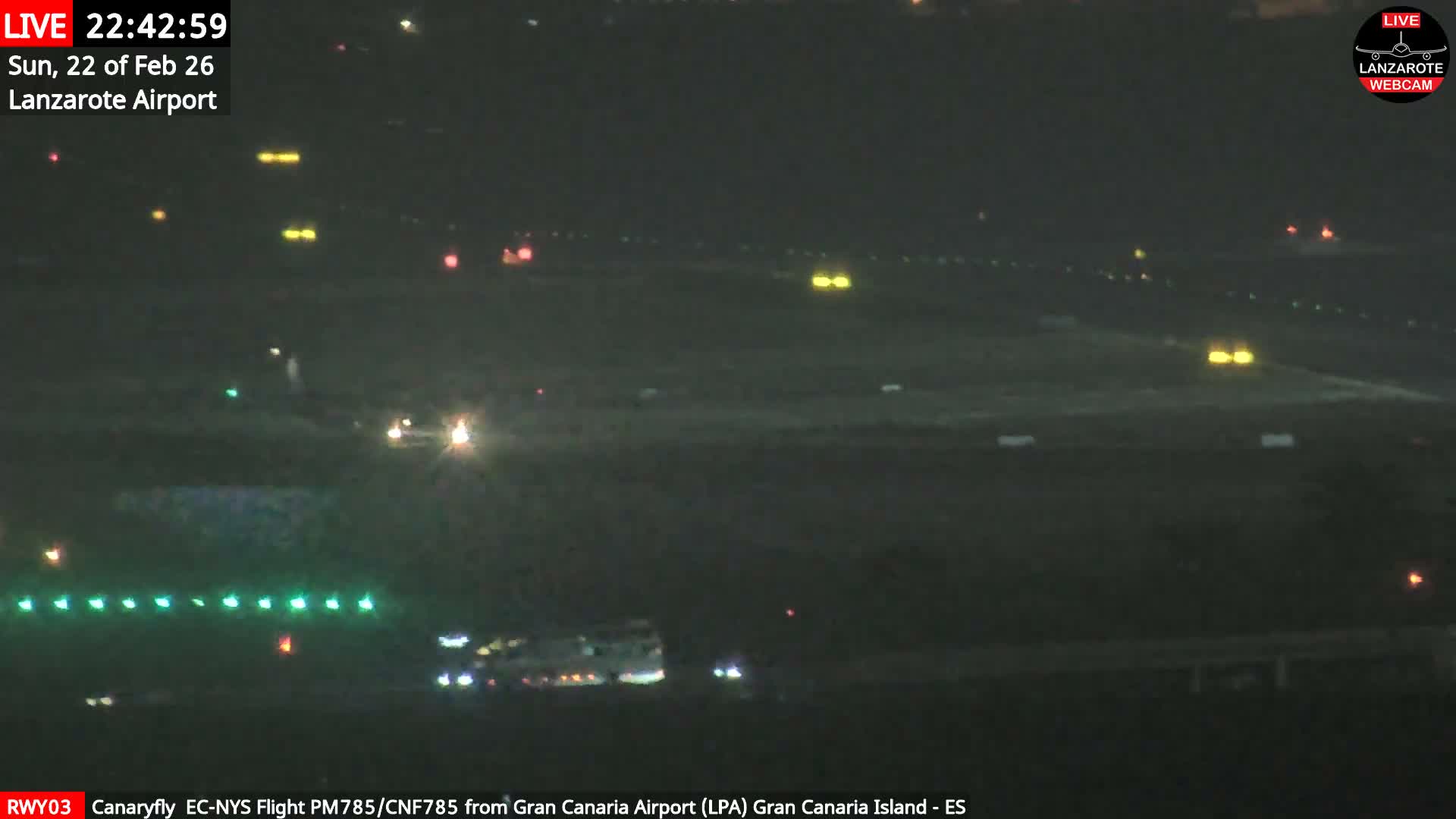 Lanzarote Airport from Outside Live Cam ACE/GCRR - Canary Islands - Las Palmas - Spain