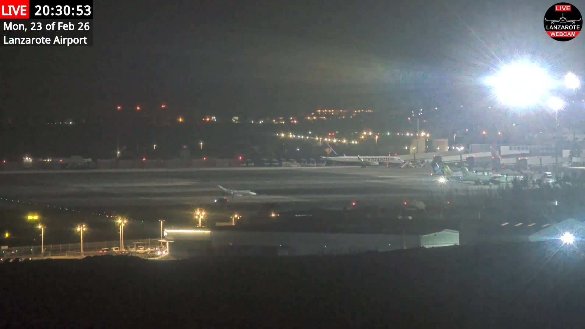 Lanzarote Airport from Outside Live Cam ACE/GCRR - Canary Islands - Las Palmas - Spain