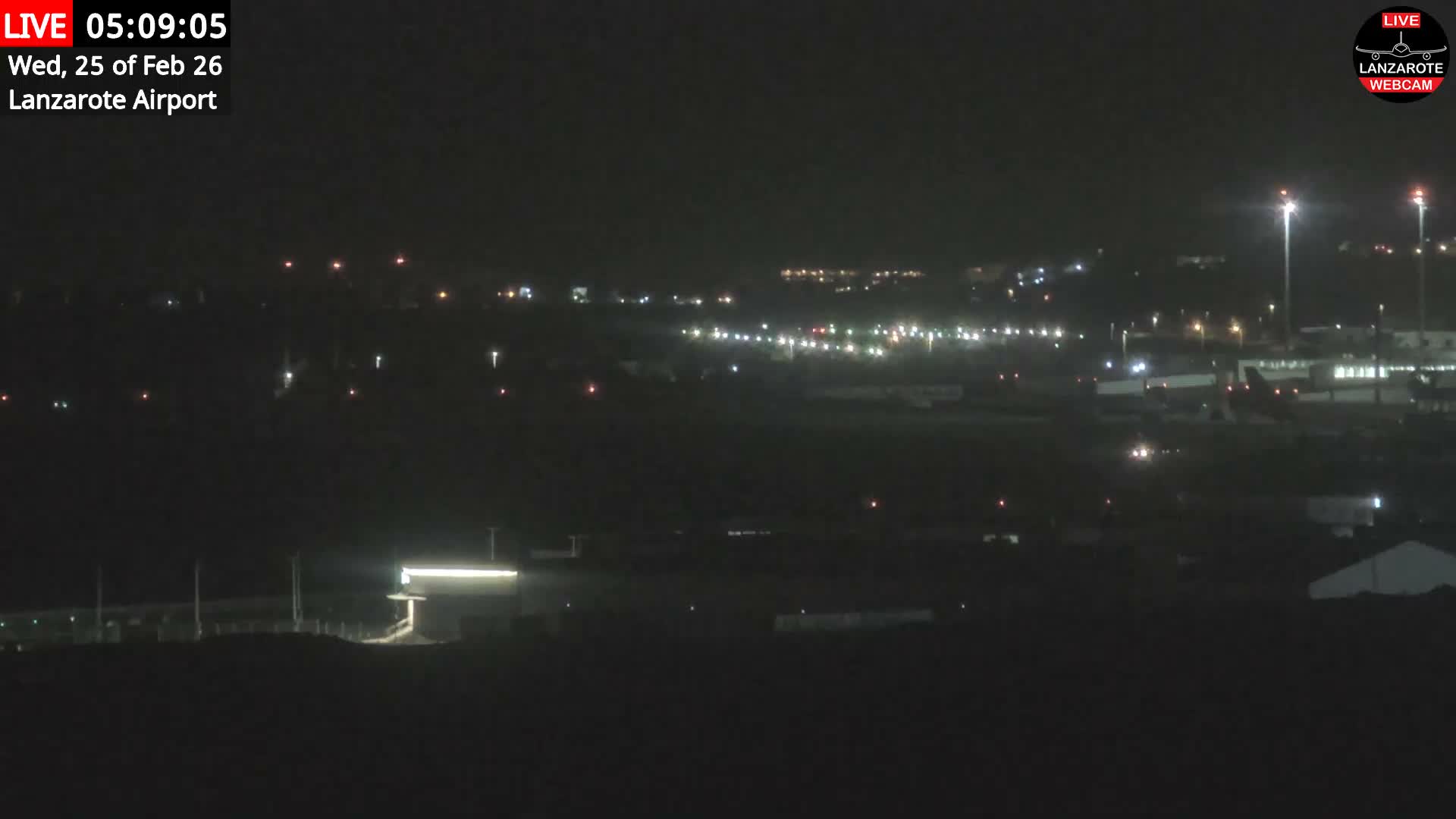 Lanzarote Airport from Outside Live Cam ACE/GCRR - Canary Islands - Las Palmas - Spain