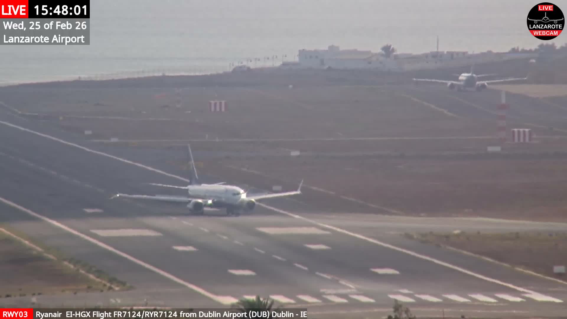 Lanzarote Airport from Outside Live Cam ACE/GCRR - Canary Islands - Las Palmas - Spain