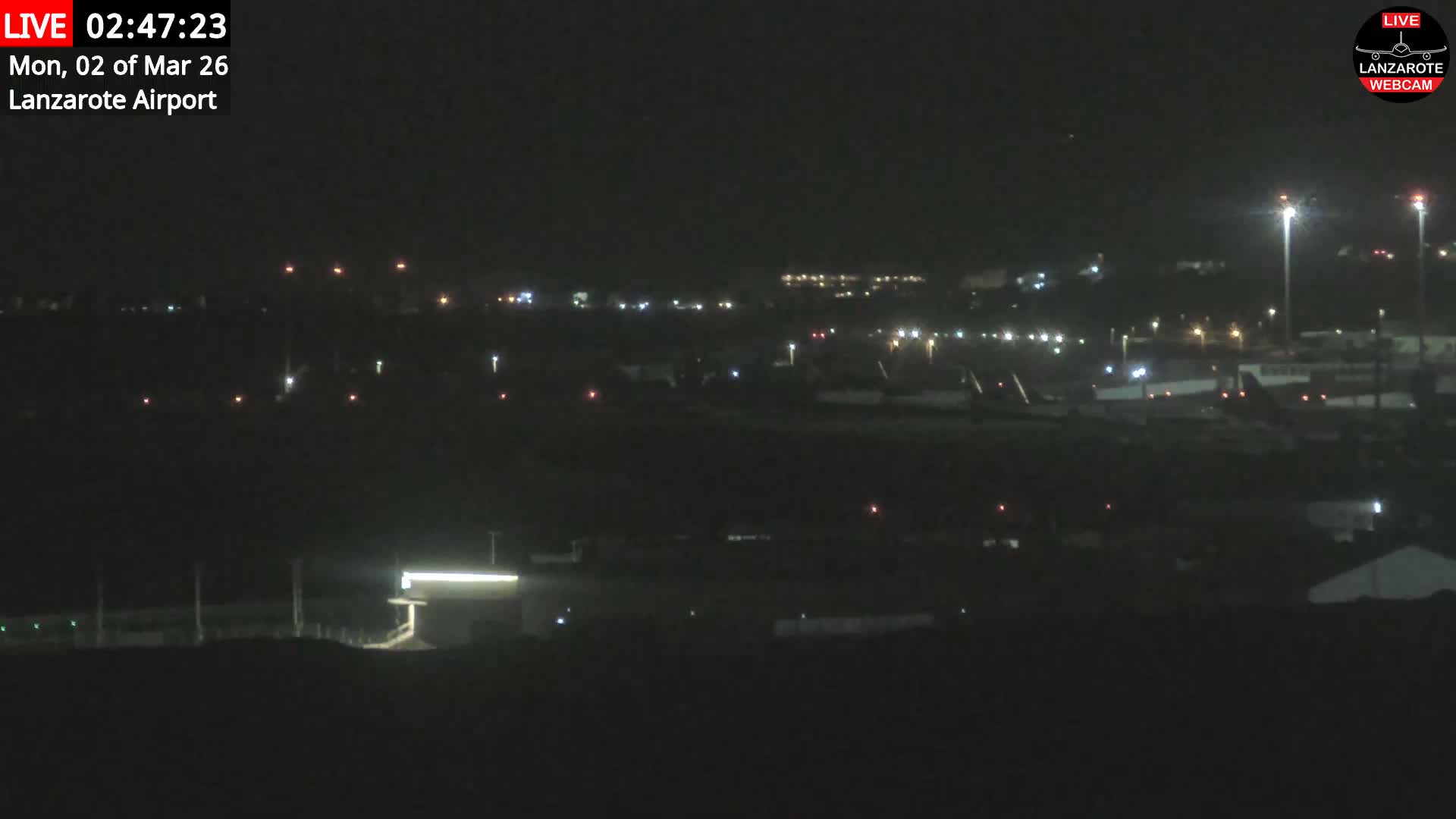 Lanzarote Airport from Outside Live Cam ACE/GCRR - Canary Islands - Las Palmas - Spain