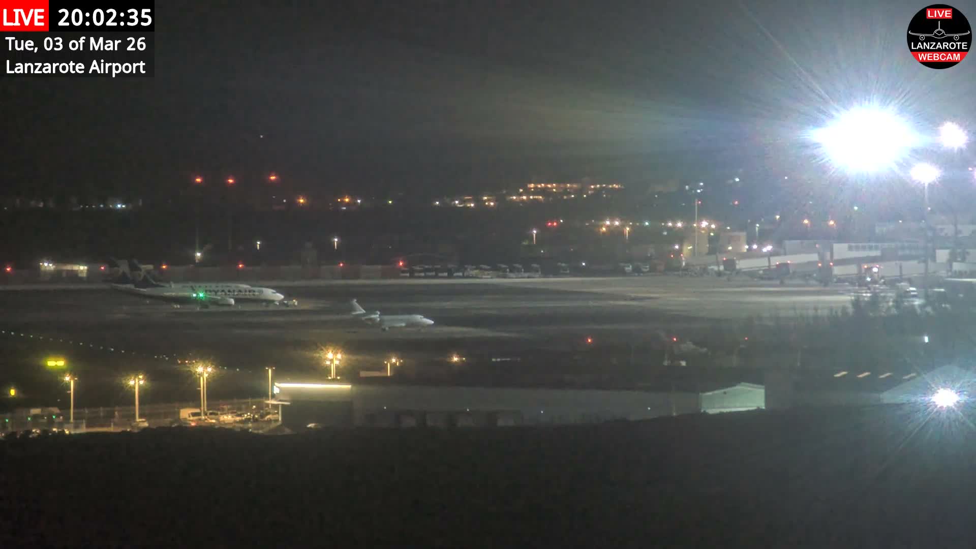 Lanzarote Airport from Outside Live Cam ACE/GCRR - Canary Islands - Las Palmas - Spain