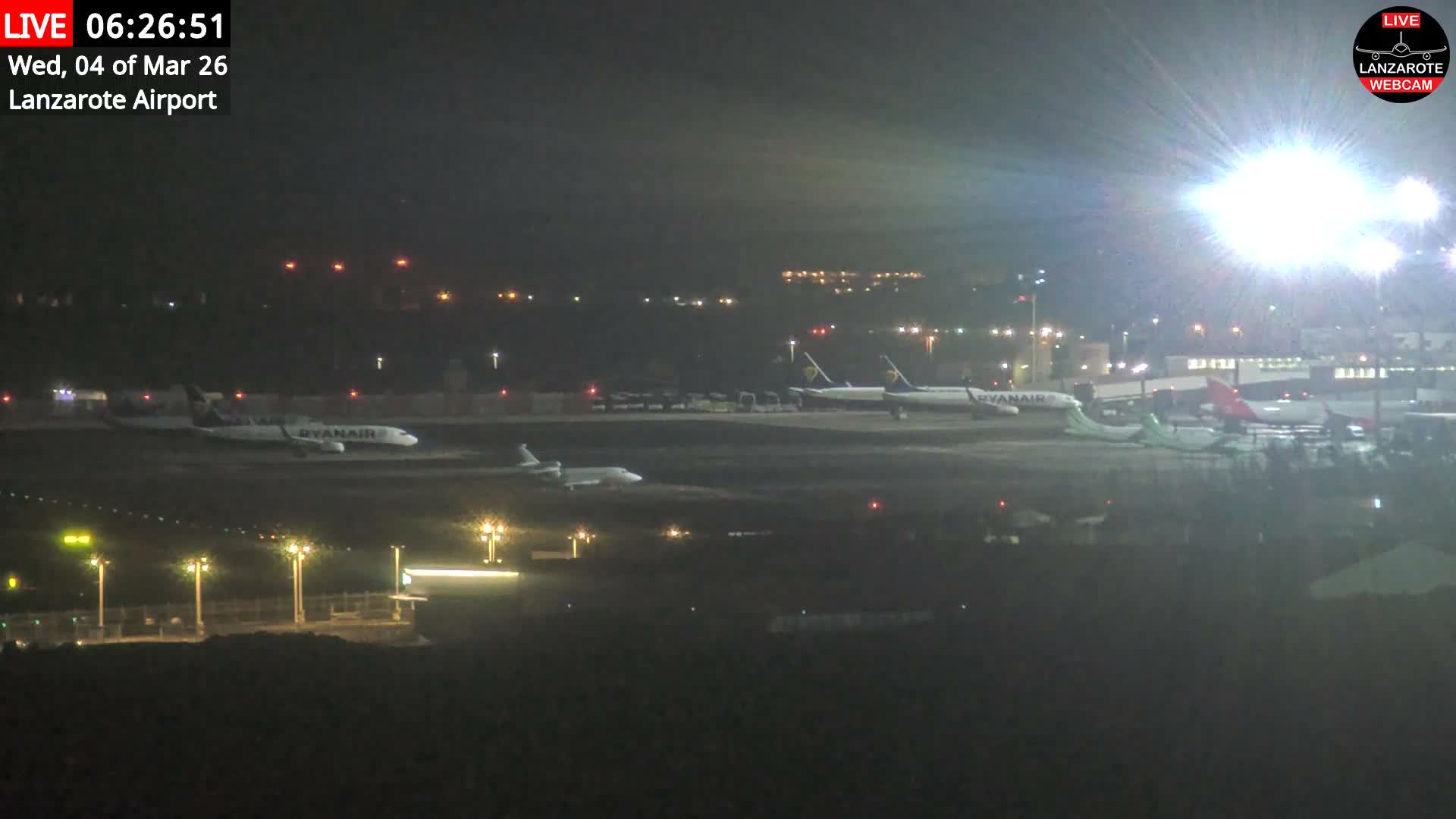 Lanzarote Airport from Outside Live Cam ACE/GCRR - Canary Islands - Las Palmas - Spain