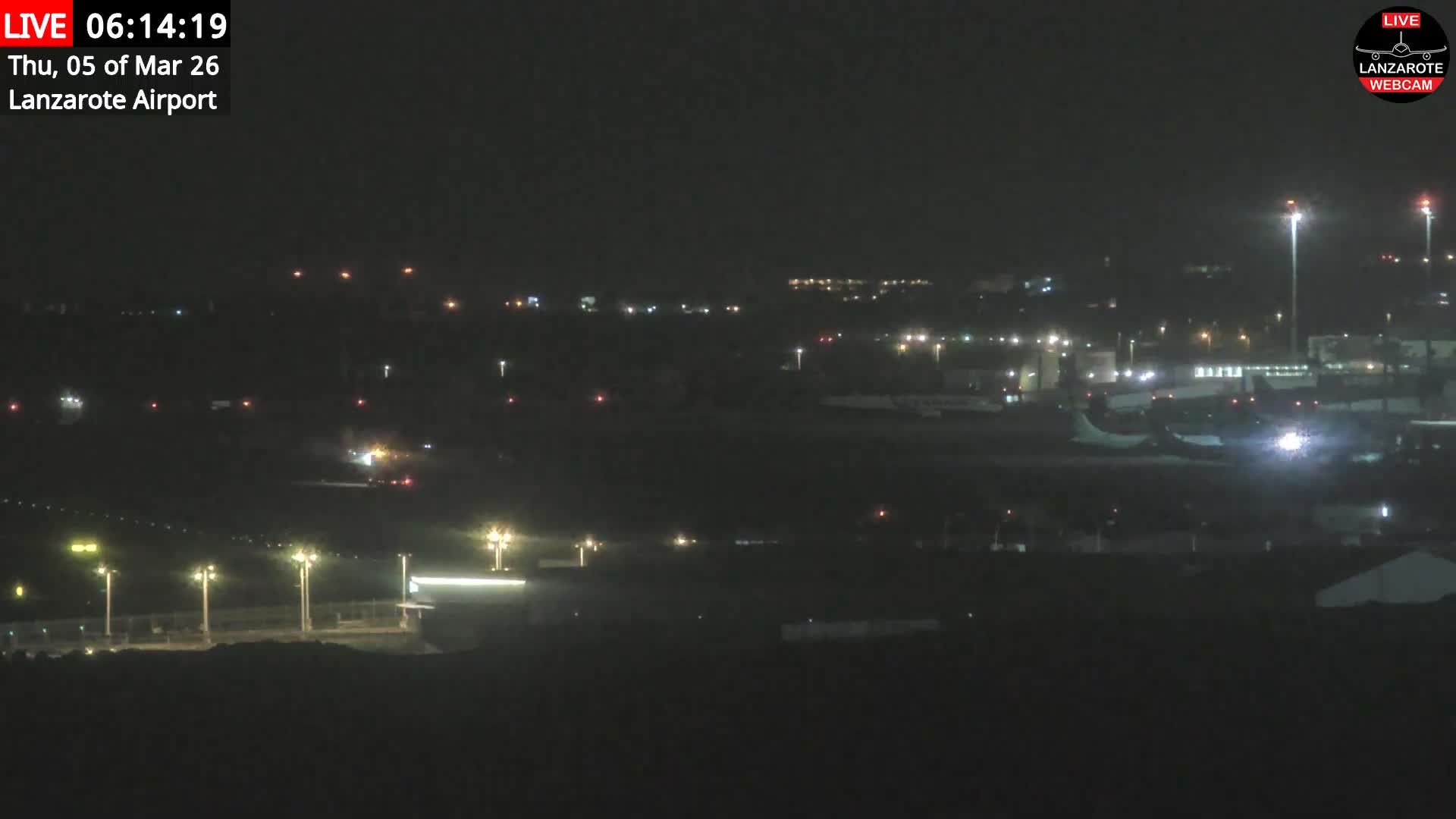 Lanzarote Airport from Outside Live Cam ACE/GCRR - Canary Islands - Las Palmas - Spain